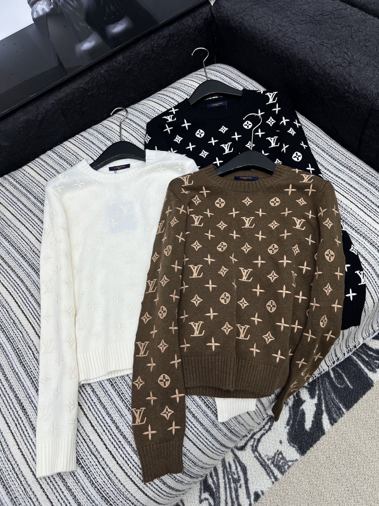 Pull Tricot Jacquard Louis Vuitton pour Femme - Confort et Élégance