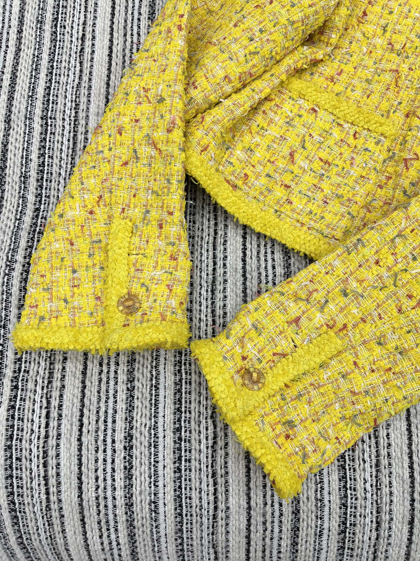 🛒𝐍𝐄𝐖 · 𝟐𝟎𝟐5/爆款现货【原版定制】Chane*｜2025新品花边编织粗花呢圆领外套定制YB进口