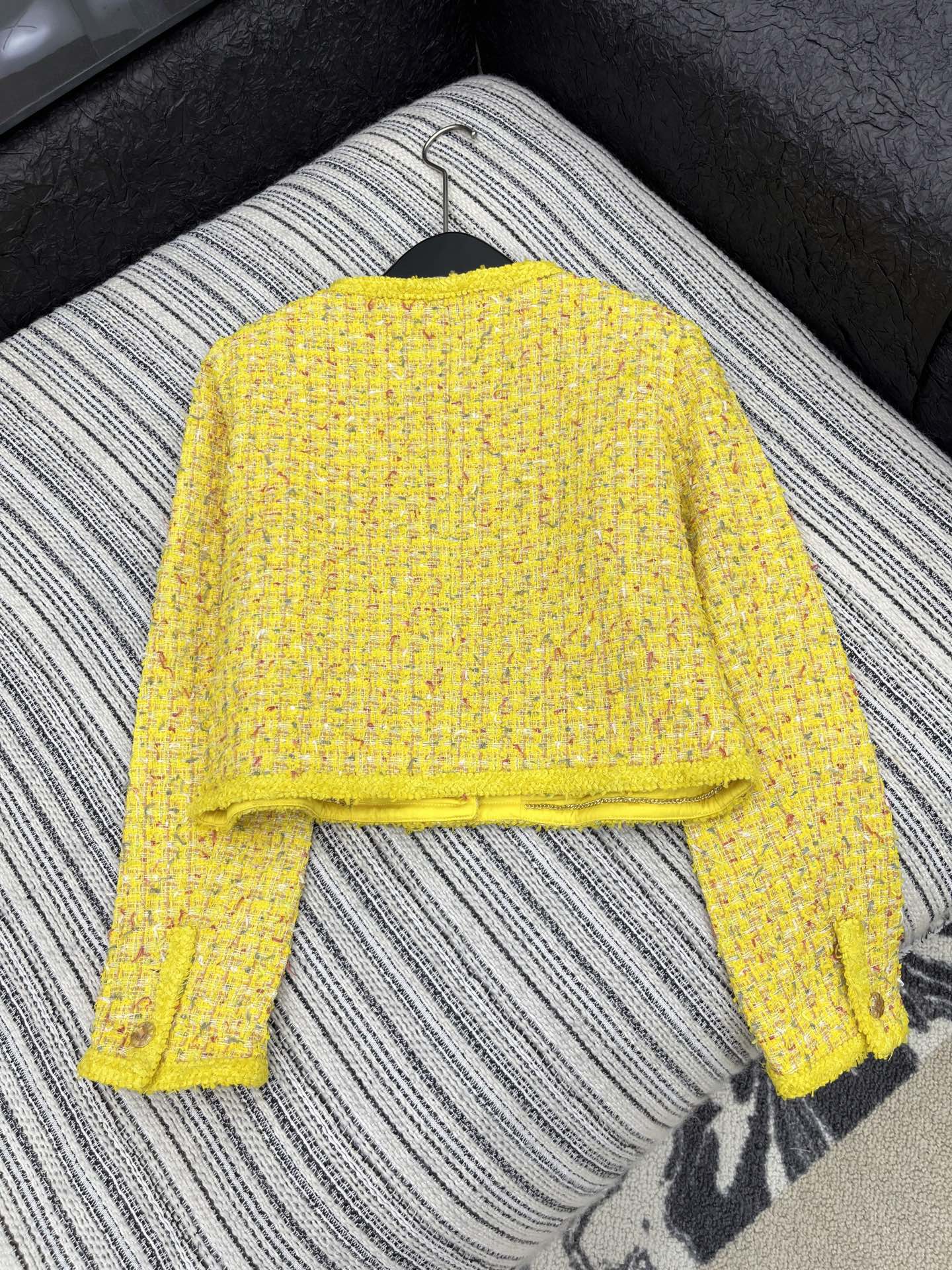 🛒𝐍𝐄𝐖 · 𝟐𝟎𝟐5/爆款现货【原版定制】Chane*｜2025新品花边编织粗花呢圆领外套定制YB进口