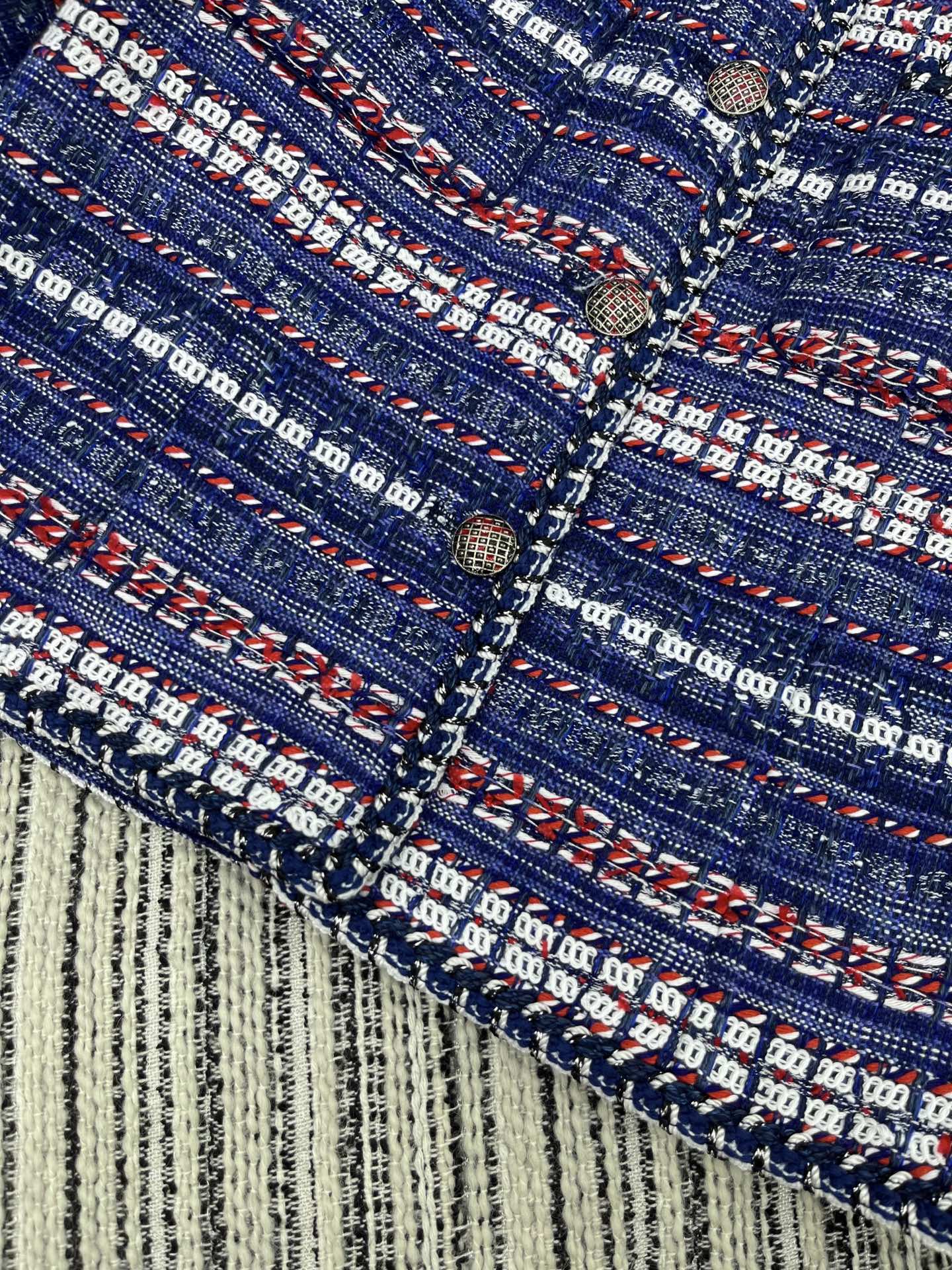 🛒𝐍𝐄𝐖 · 𝟐𝟎𝟐5/爆款现货【原版定制】Chane*｜2025新品花边编织粗花呢圆领外套定制YB进口