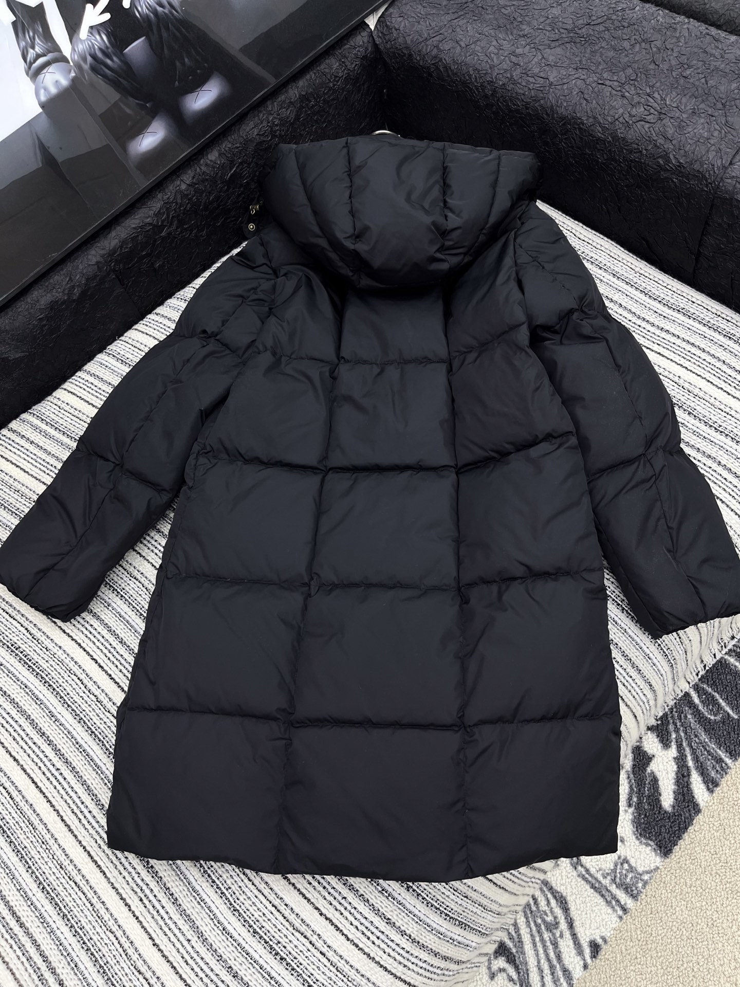 🛒𝐍𝐄𝐖 · 𝟐𝟎𝟐5/爆款现货【原版订制】Mon*|25秋冬新品可拆卸带帽拼接羽绒服外套面包服设计 9