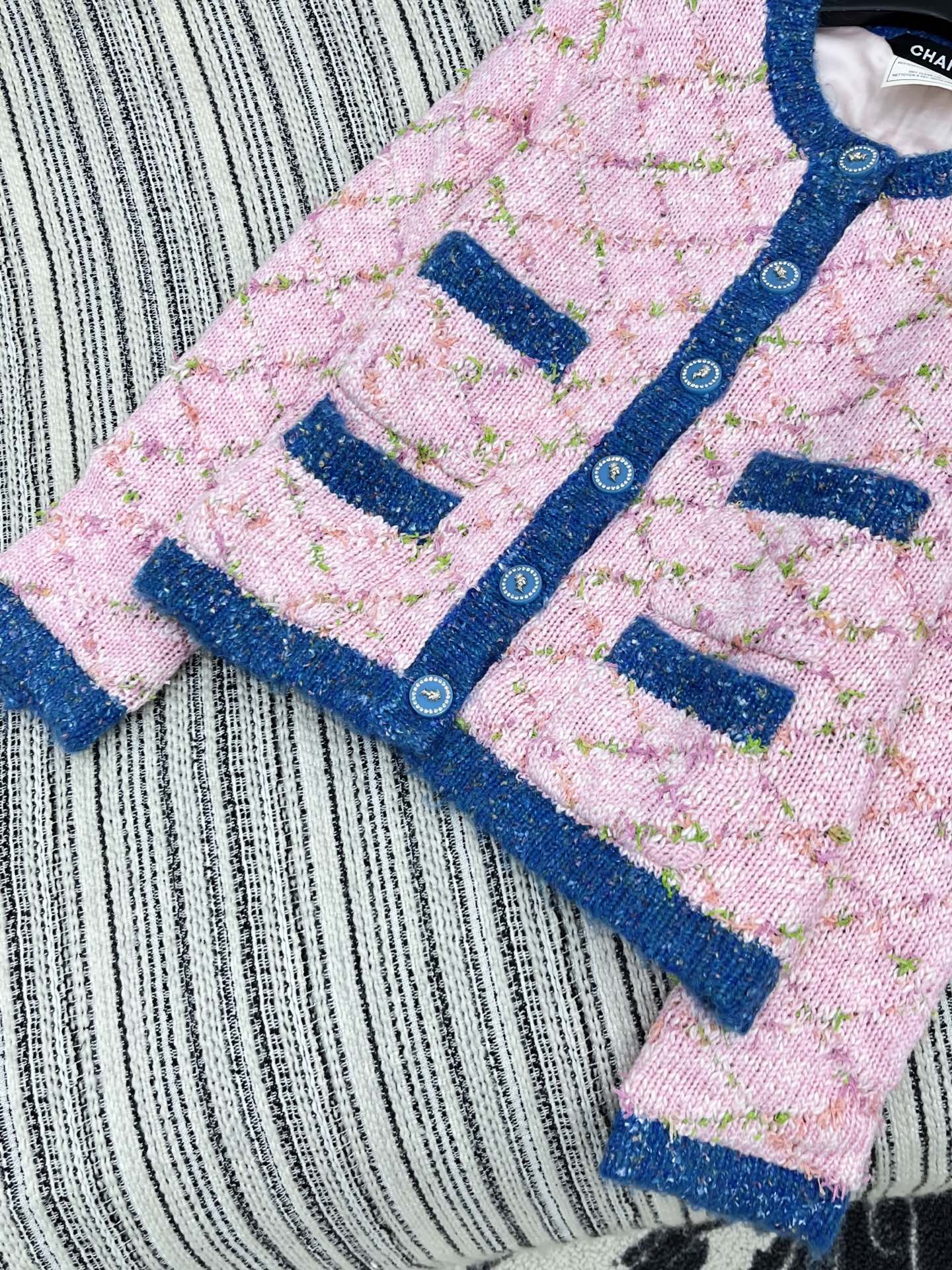 🛒𝐍𝐄𝐖 · 𝟐𝟎𝟐5/爆款现货原单品质 Chan*｜25中古系列重工撞色圆领外套【复合内衬】独家订制小