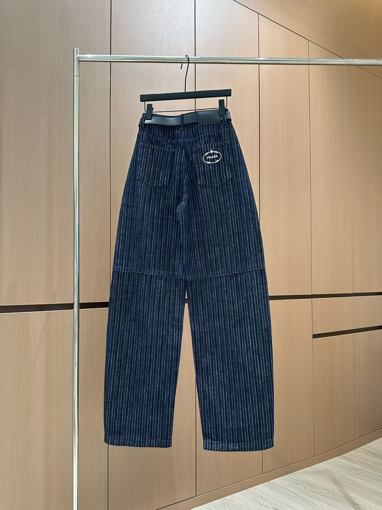 🛒𝐍𝐄𝐖 · 𝟐𝟎𝟐5/爆款现货原单品质 设计师原创｜25新款镰刀型条纹休闲裤【配腰带】颜色百搭高级 定