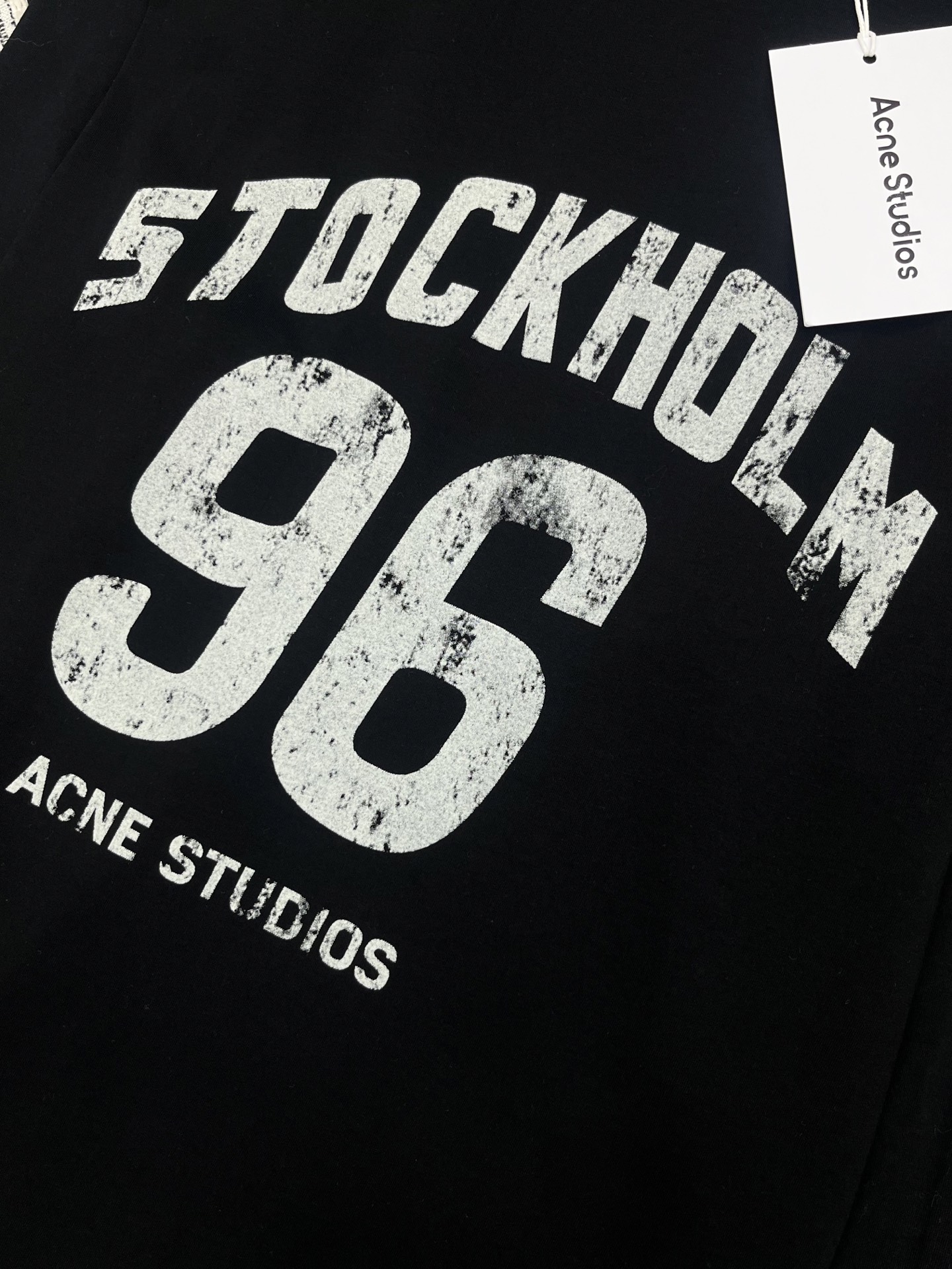 🛒𝐍𝐄𝐖 · 𝟐𝟎𝟐5/爆款现货【原版定制】Acne Stu *｜精致重工洗水磨破印花长袖T恤高订面料 