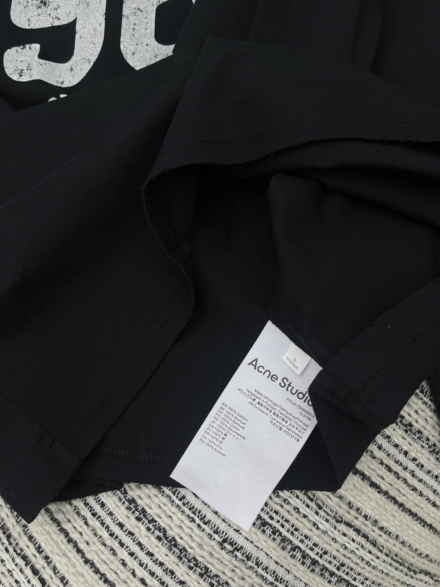 🛒𝐍𝐄𝐖 · 𝟐𝟎𝟐5/爆款现货【原版定制】Acne Stu *｜精致重工洗水磨破印花长袖T恤高订面料 