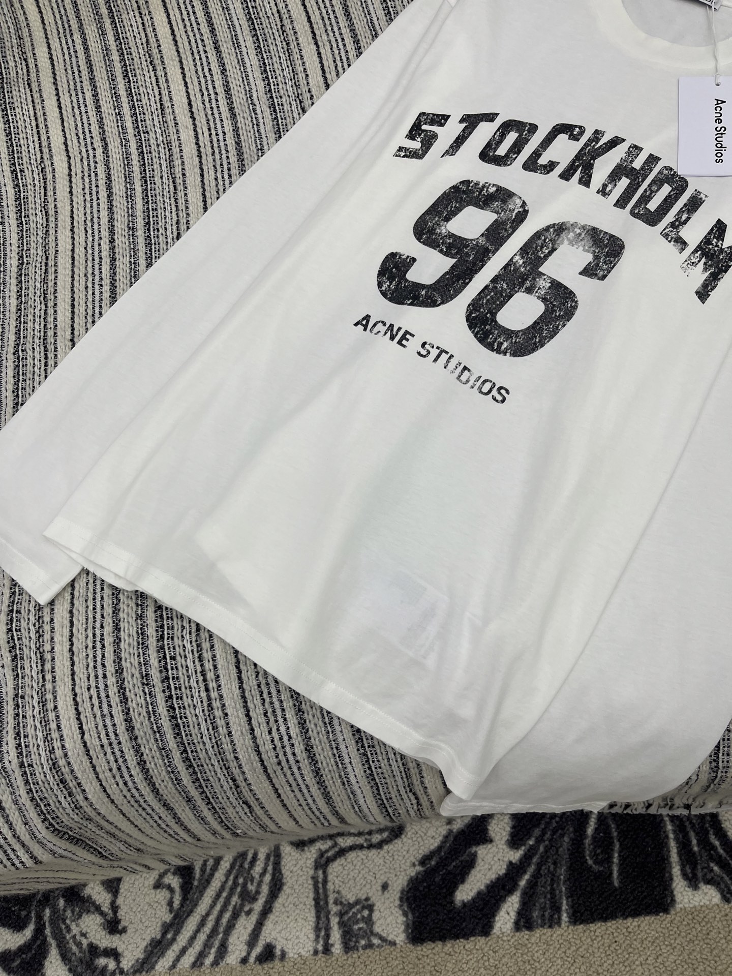 🛒𝐍𝐄𝐖 · 𝟐𝟎𝟐5/爆款现货【原版定制】Acne Stu *｜精致重工洗水磨破印花长袖T恤高订面料 