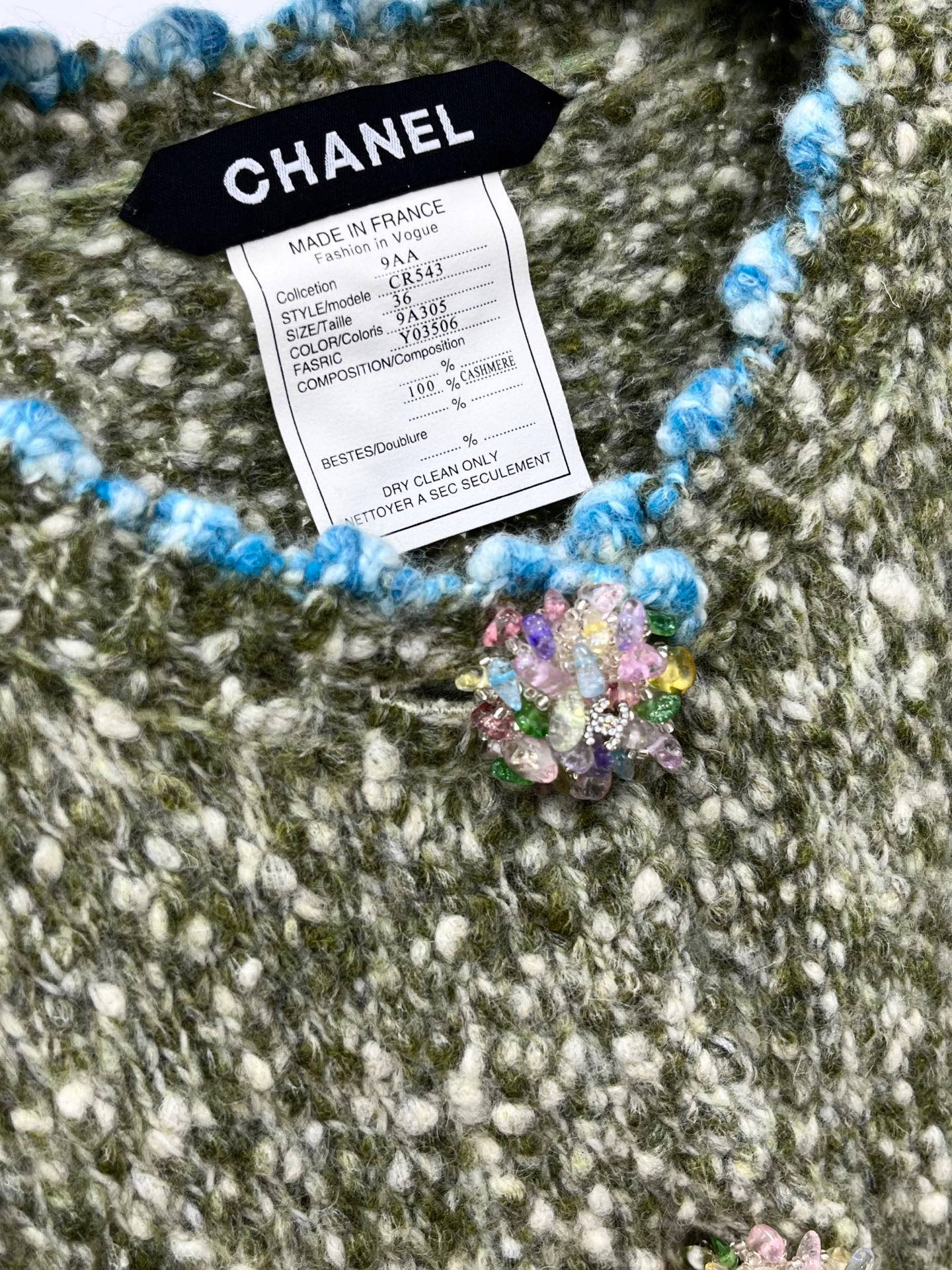 🛒𝐍𝐄𝐖 · 𝟐𝟎𝟐5/爆款现货原单品质 Chan*｜25中古系列重工手工大钻扣圆领外套独家订制纱线 ，