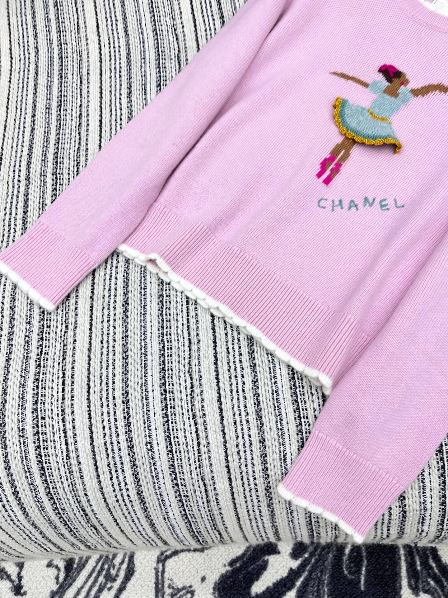 🛒𝐍𝐄𝐖 · 𝟐𝟎𝟐5/爆款现货原单品质 Chan*｜25中古系列重工钩花跳舞女孩花边毛衣设计高级又时髦