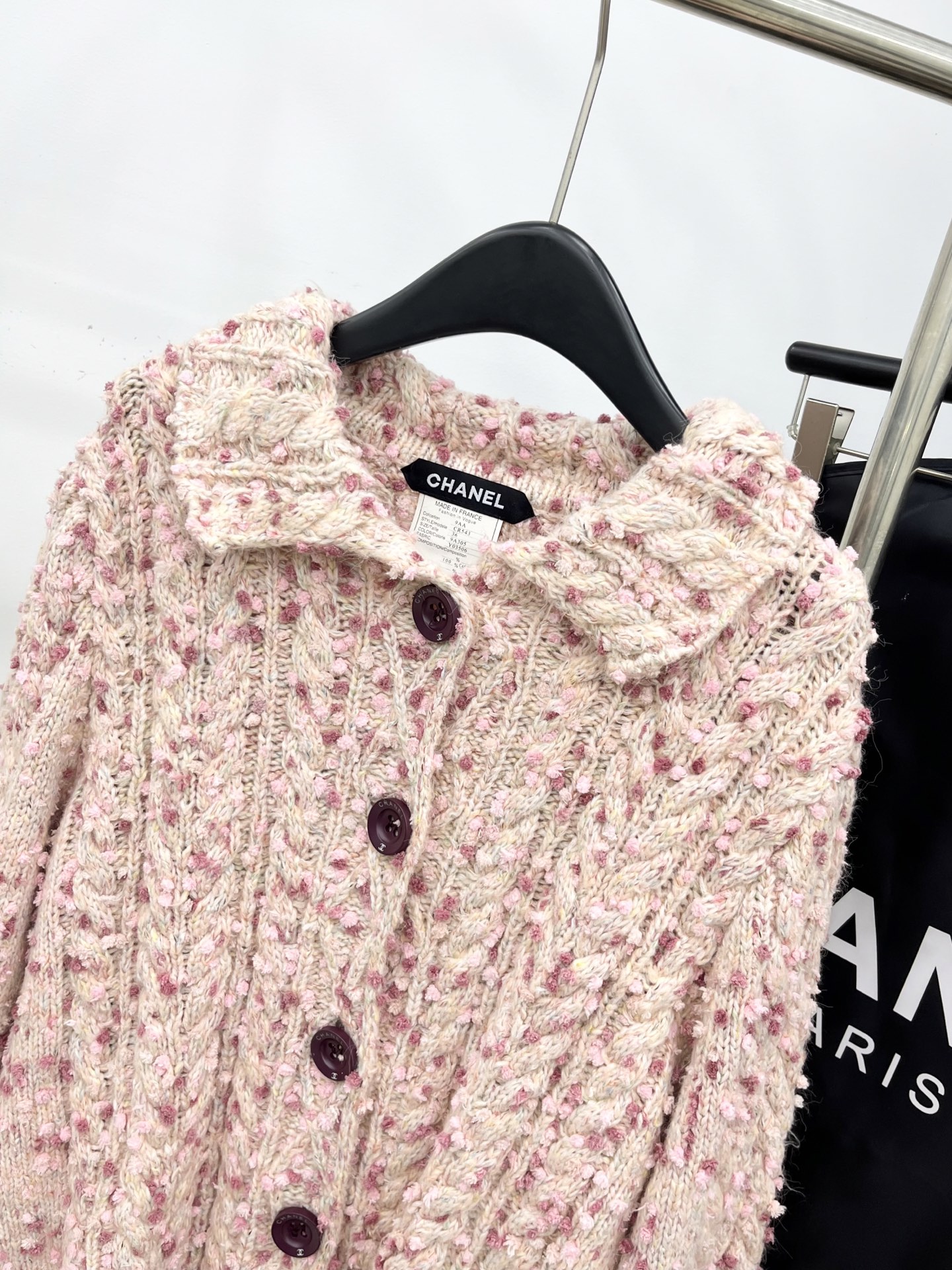 🛒𝐍𝐄𝐖 · 𝟐𝟎𝟐5/爆款现货原单品质 Chan*｜25中古系列重工翻领外套独家订制小香风纱线 ，设计