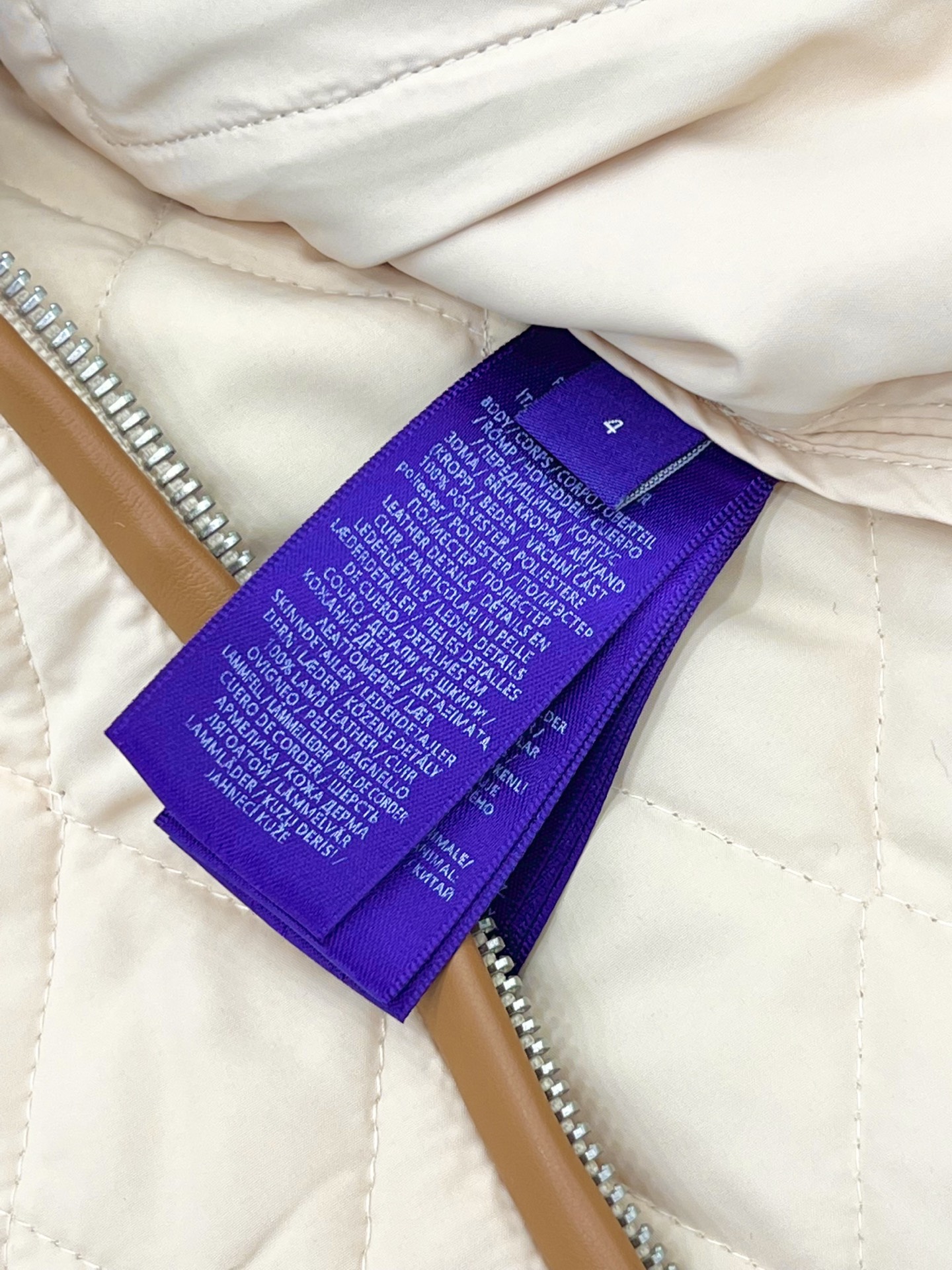 🛒𝐍𝐄𝐖 · 𝟐𝟎𝟐5/爆款现货【原版定制】拉夫劳伦｜25秋冬新品紫标系列拼皮棉服外套 定制拉链锁带，云