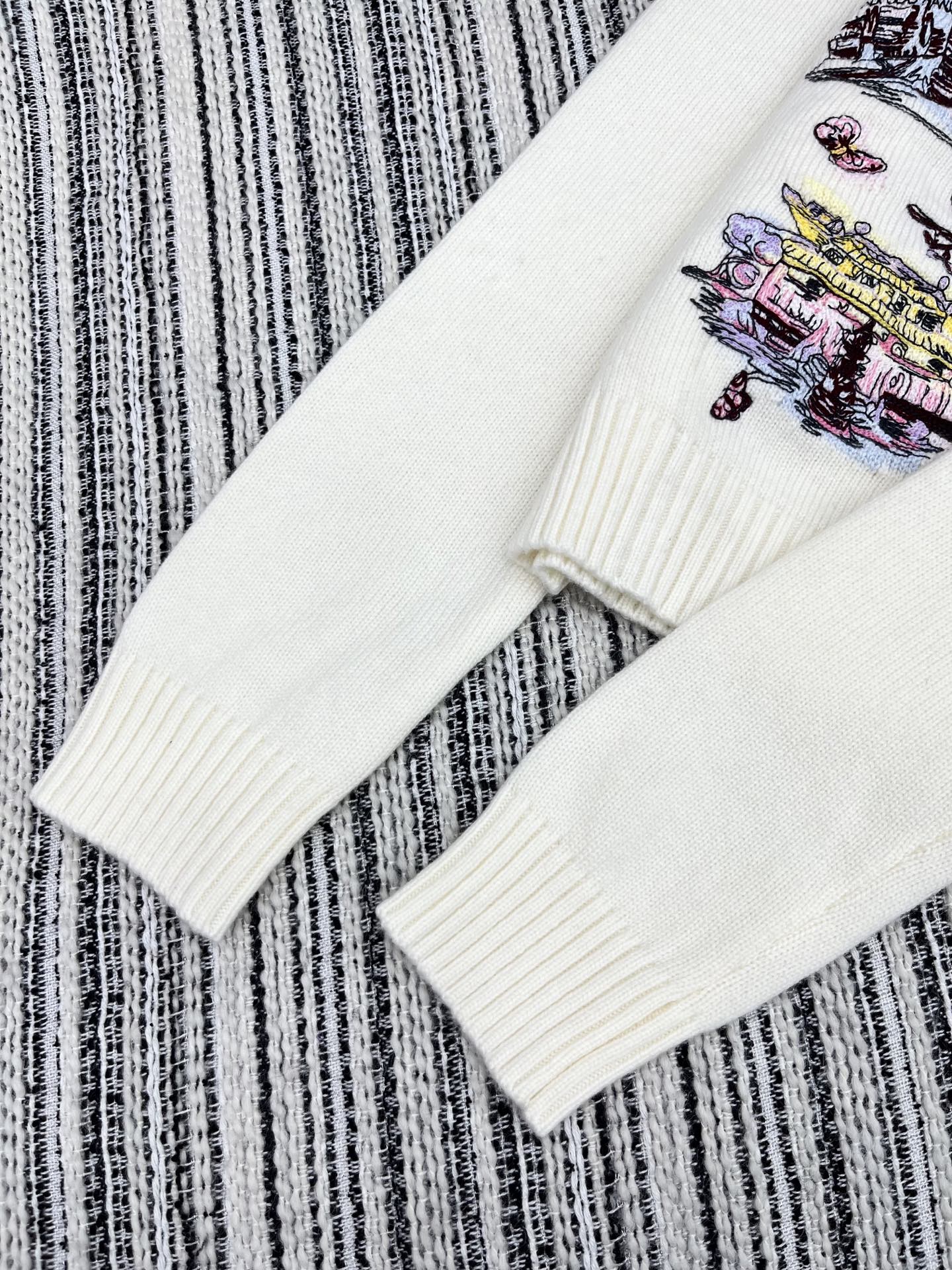 🛒𝐍𝐄𝐖 · 𝟐𝟎𝟐5/爆款现货原单品质 Dio*｜25新品刺绣针织衫精致常规版型上身巨显瘦！定制重工工