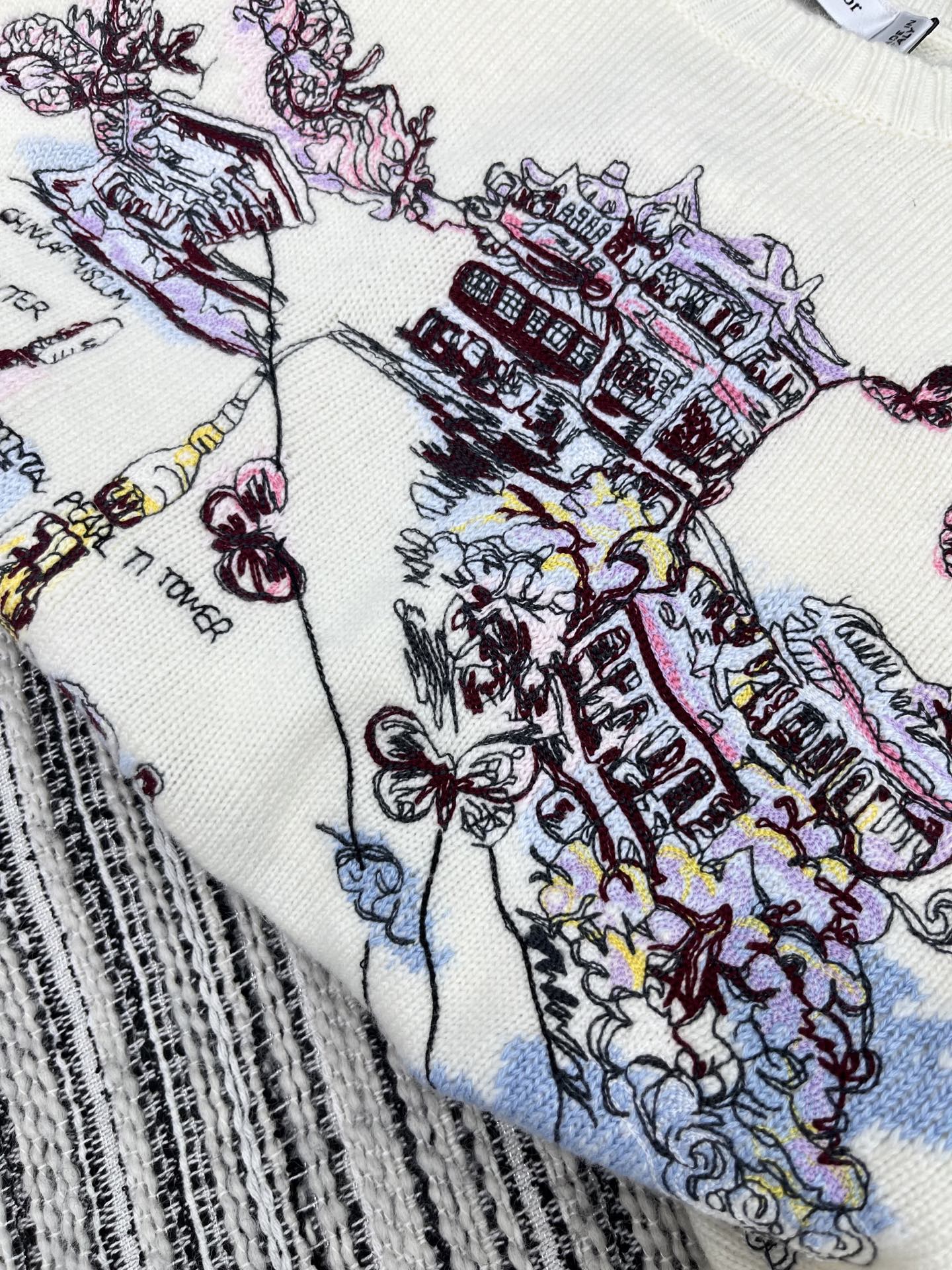 🛒𝐍𝐄𝐖 · 𝟐𝟎𝟐5/爆款现货原单品质 Dio*｜25新品刺绣针织衫精致常规版型上身巨显瘦！定制重工工