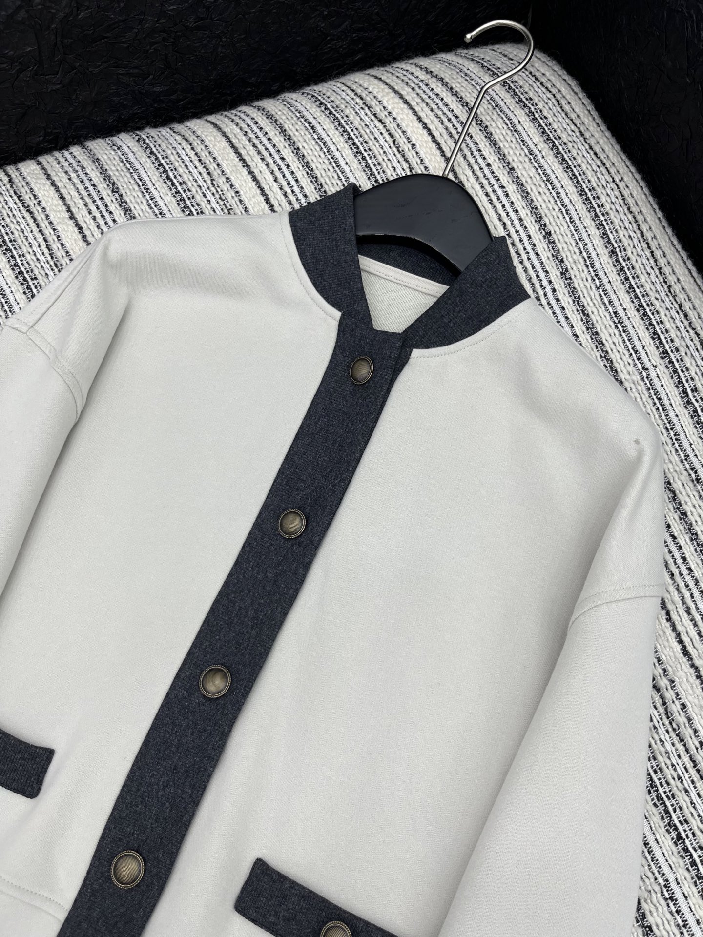 🛒𝐍𝐄𝐖 · 𝟐𝟎𝟐5/爆款现货原单品质 BC*｜平替25秋冬新品小外套高端定制棉质螺纹立领卫衣外套 气