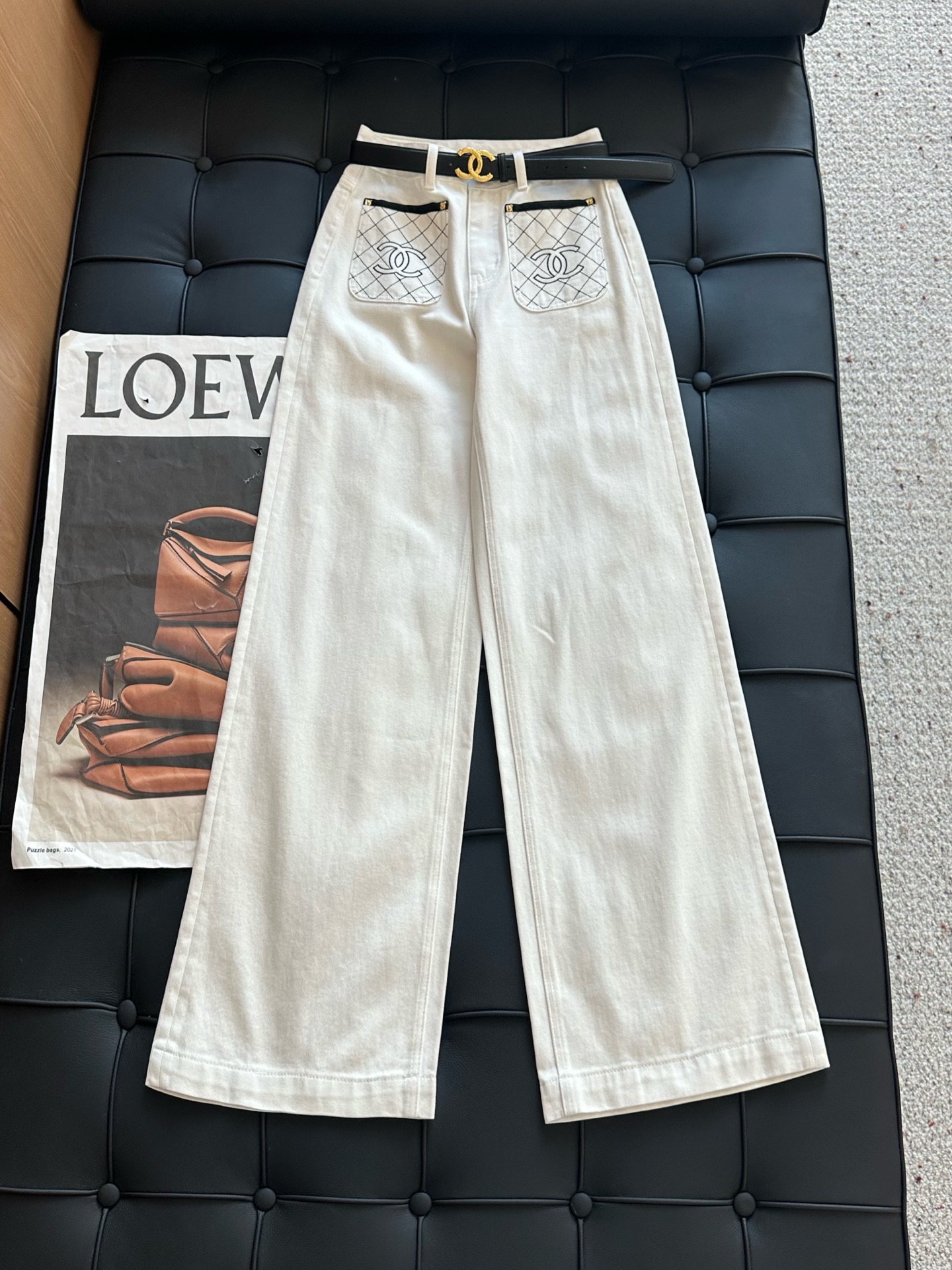 🛒𝐍𝐄𝐖 · 𝟐𝟎𝟐5/爆款现货设计师 原创｜2025口袋牛仔裤【配腰带】定制YB斜纹棉牛仔材质 工艺洗