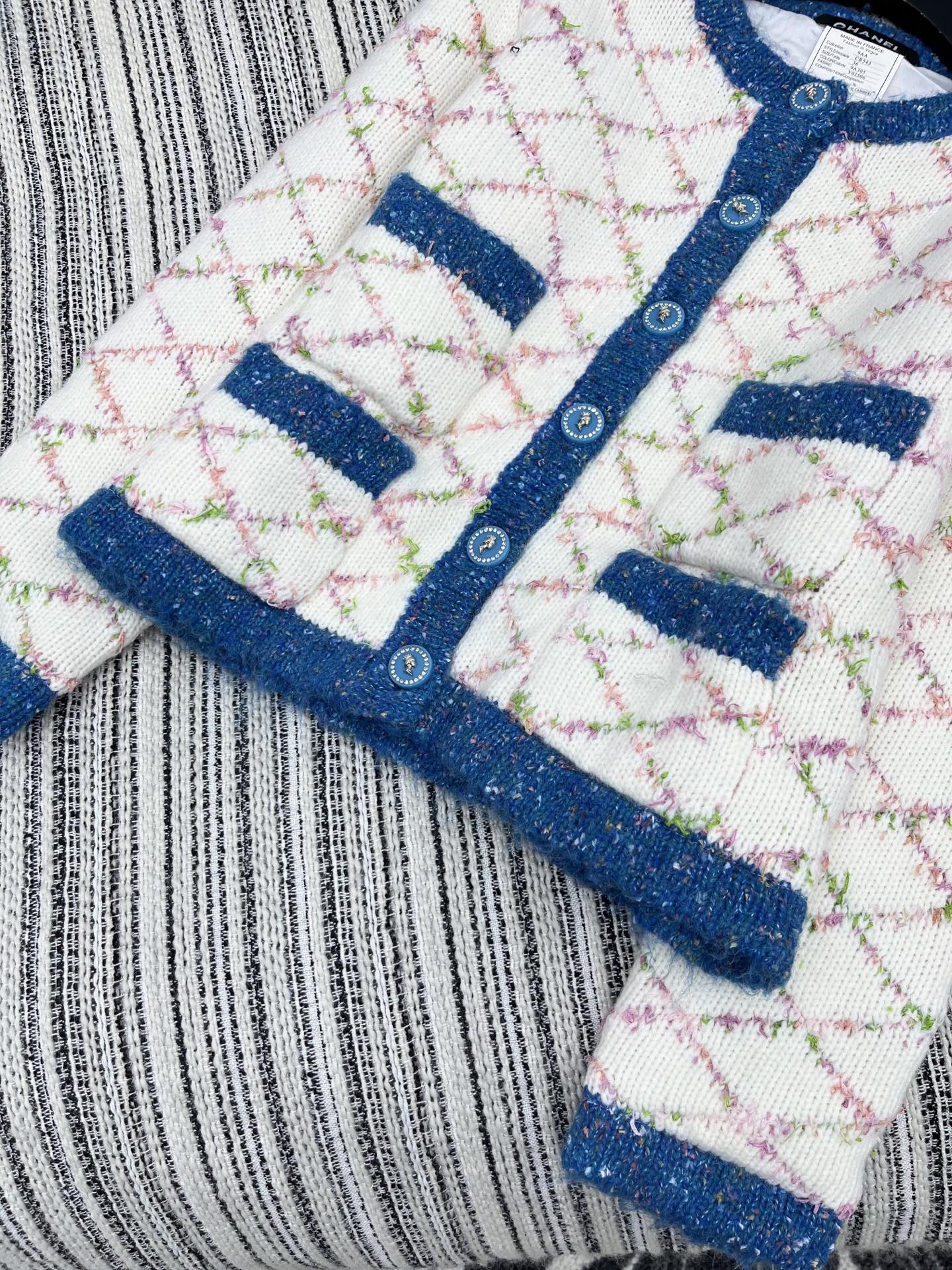 🛒𝐍𝐄𝐖 · 𝟐𝟎𝟐5/爆款现货原单品质 Chan*｜25中古系列重工撞色圆领外套【复合内衬】独家订制小