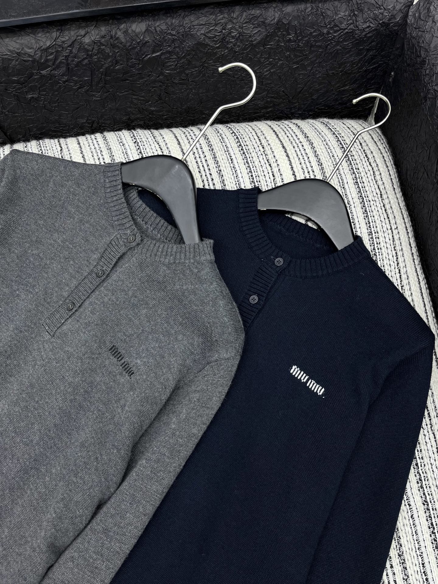 Miu Miu Women's Wool Button-Down Cardigan - Slim Fit, Blue/Gray 5 i1761716265671 8257 0 3