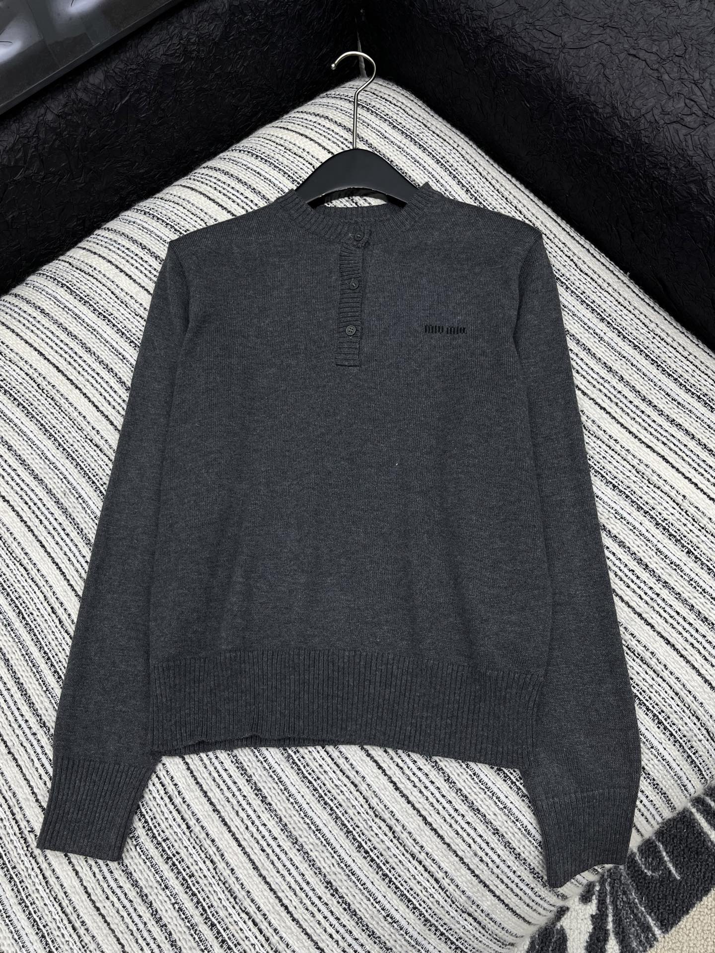 Miu Miu Women's Wool Button-Down Cardigan - Slim Fit, Blue/Gray 3 i1761716265777 9429 0 1