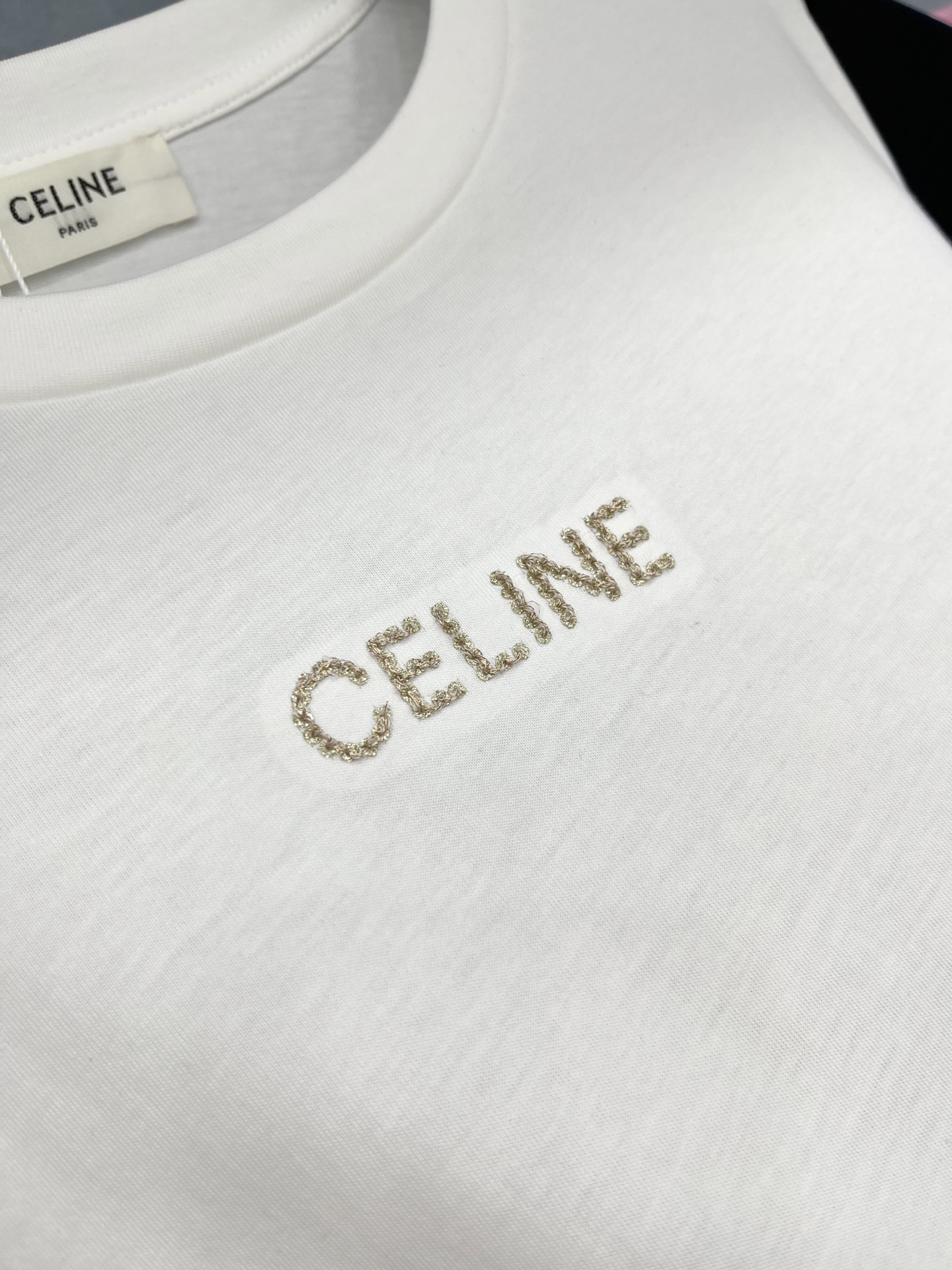 🛒𝐍𝐄𝐖 · 𝟐𝟎𝟐5/爆款现货原单品质 Celi*｜精致订钻长袖T恤高订面料 亲肤透气舒适标志性字母图