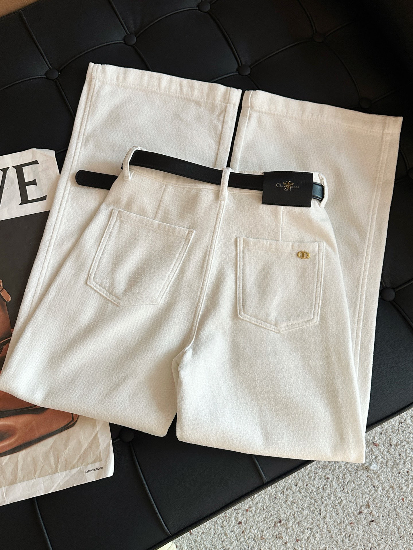 🛒𝐍𝐄𝐖 · 𝟐𝟎𝟐5/爆款现货设计师原创｜2025金色盘扣牛仔裤【配腰带】定制YB斜纹棉牛仔材质 工艺