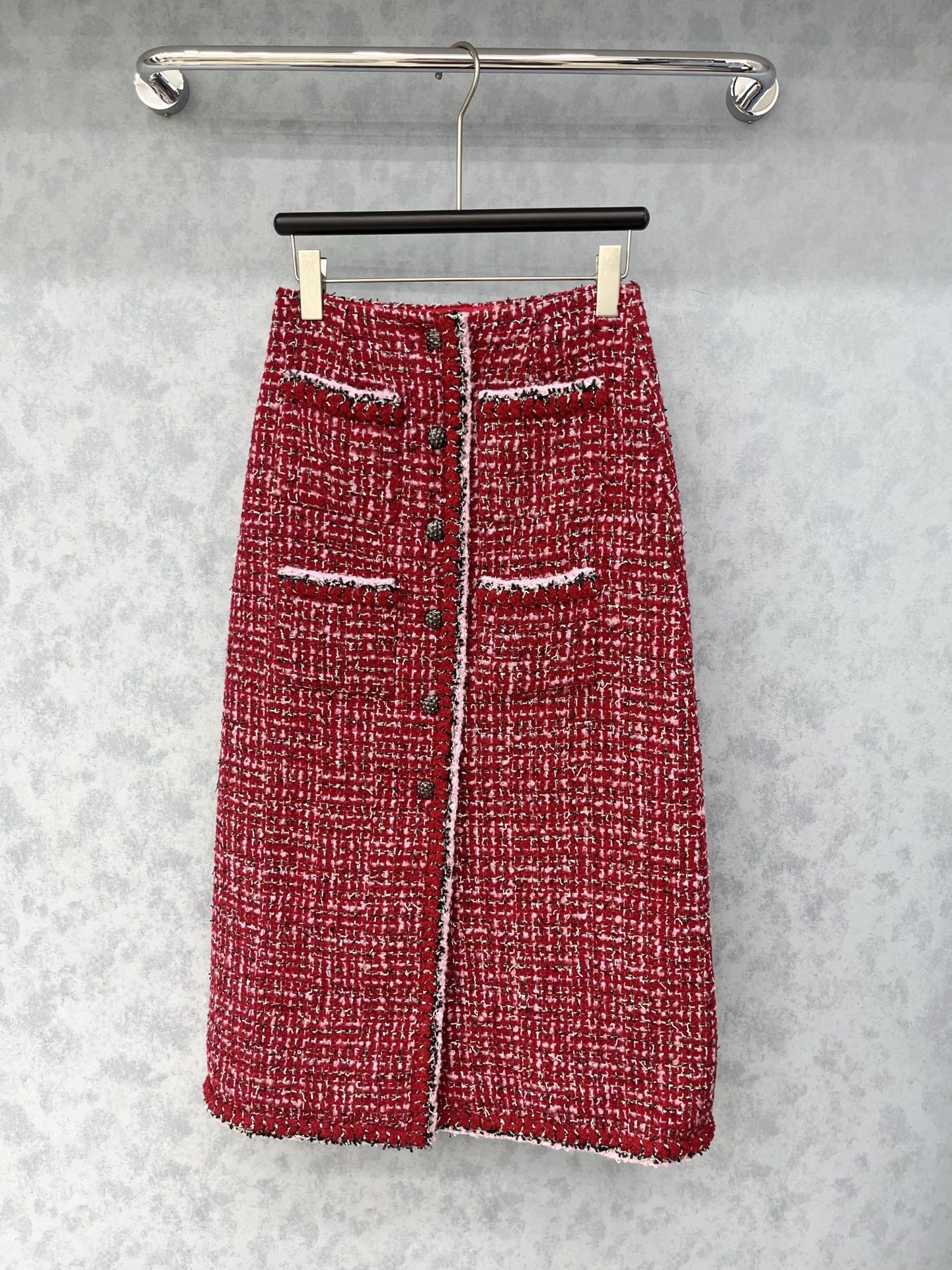 🛒𝐍𝐄𝐖 · 𝟐𝟎𝟐5/爆款原单品质 Chane* ｜2025新品手工坊系列粗花呢半裙定制YB进口材质 