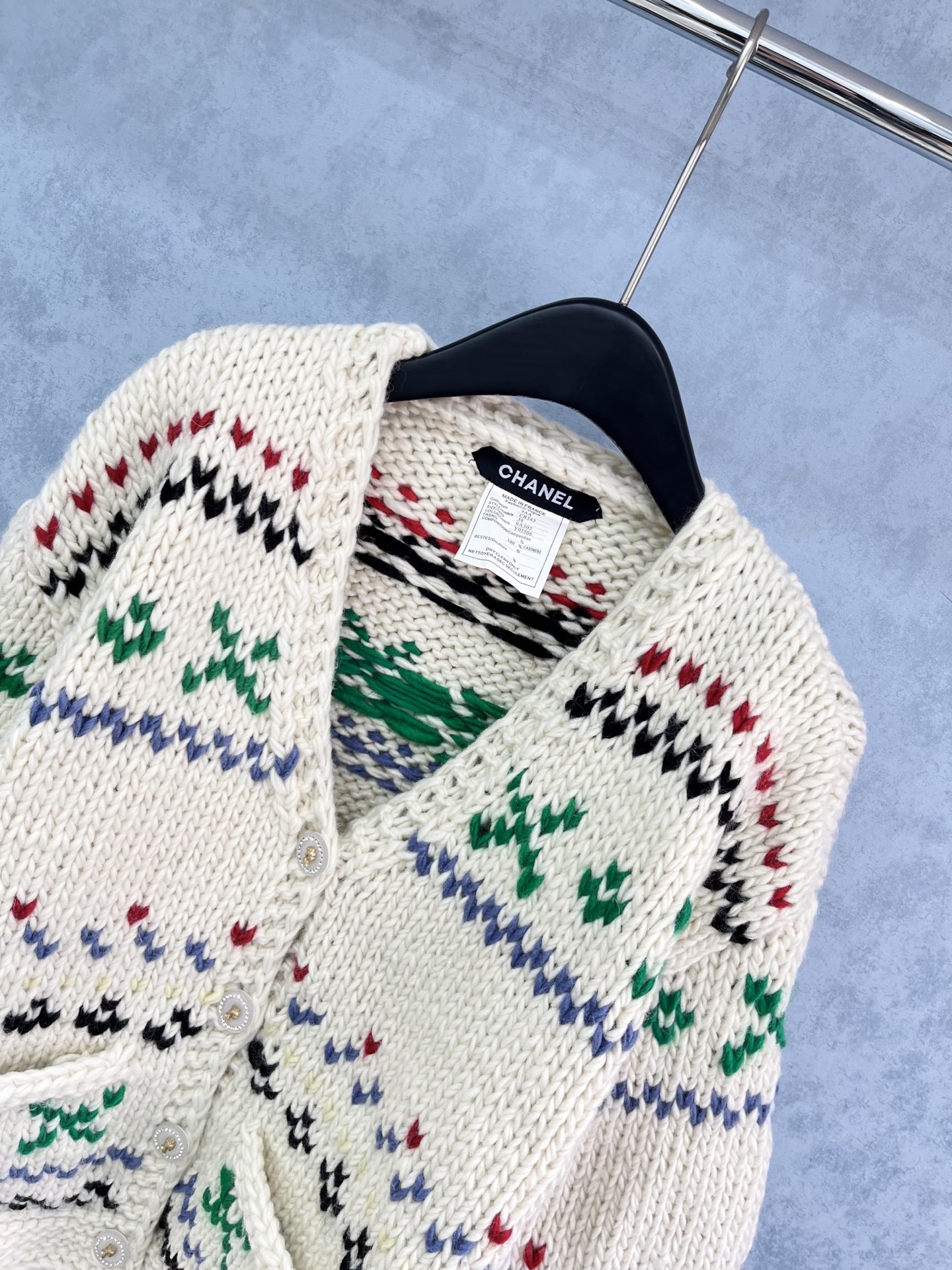 🛒𝐍𝐄𝐖 · 𝟐𝟎𝟐5/爆款现货原单品质 Chan*｜25中古系列粗花混色V领外套独家订制纱线 ，订制美