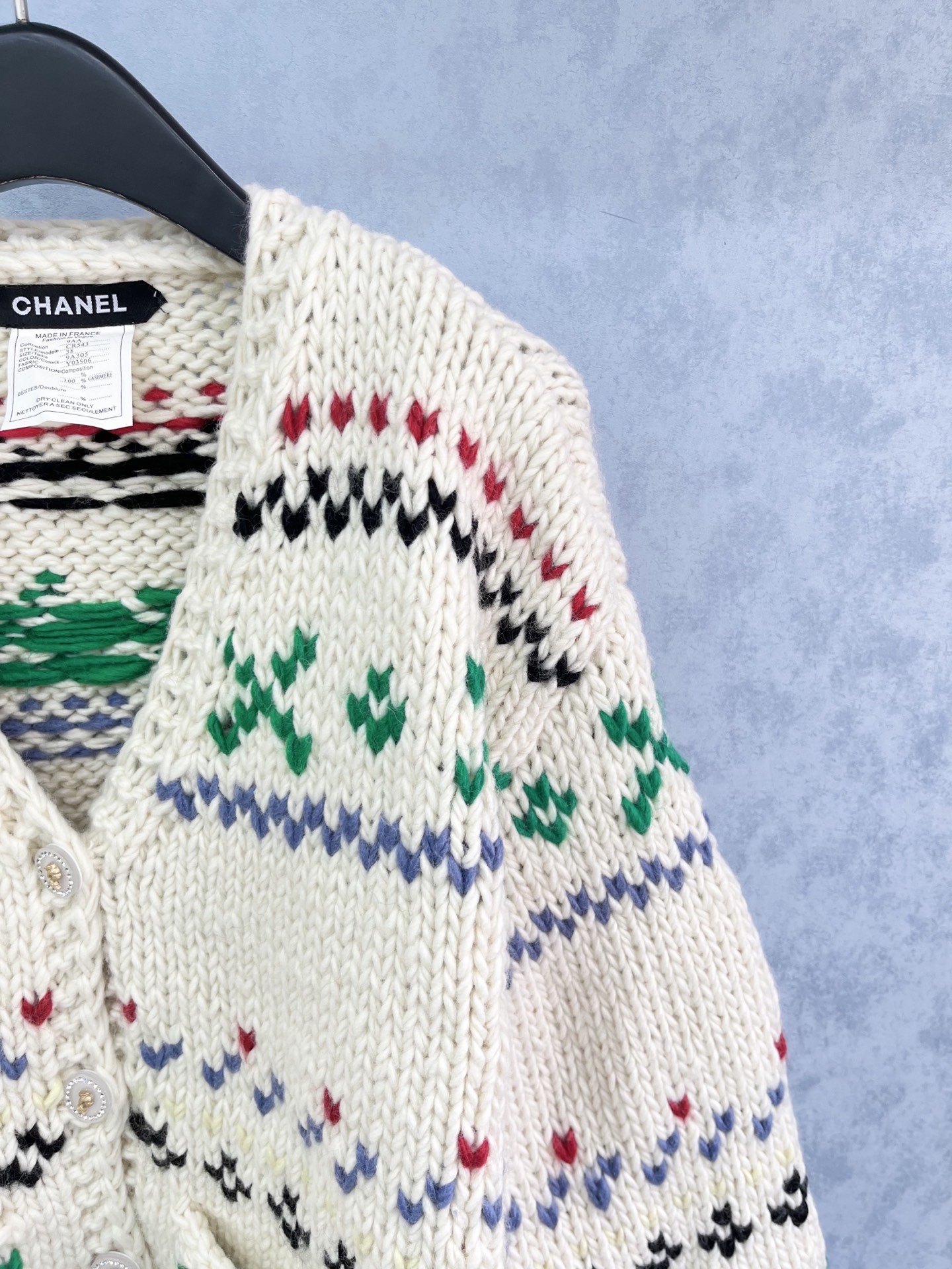 🛒𝐍𝐄𝐖 · 𝟐𝟎𝟐5/爆款现货原单品质 Chan*｜25中古系列粗花混色V领外套独家订制纱线 ，订制美