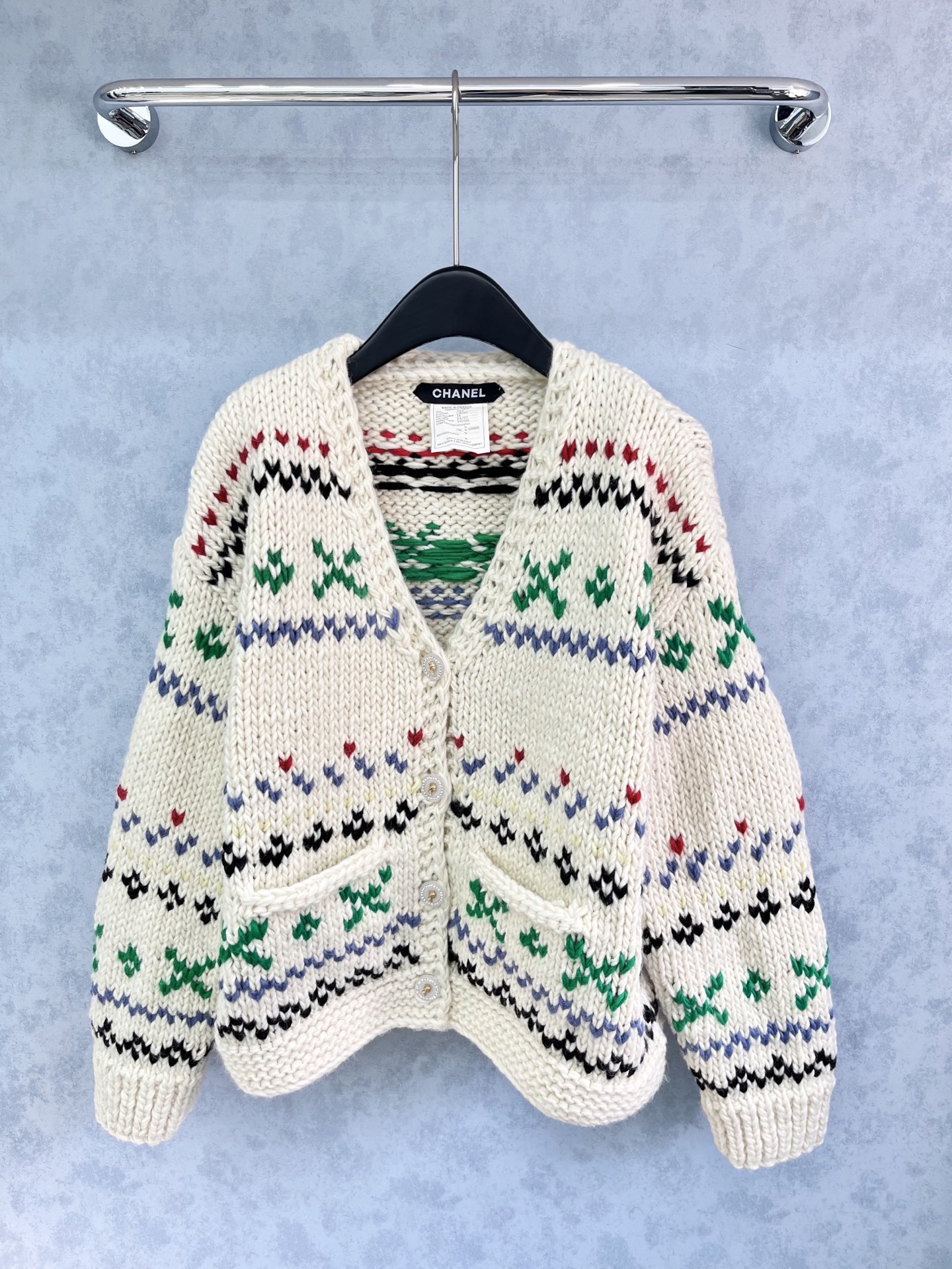 🛒𝐍𝐄𝐖 · 𝟐𝟎𝟐5/爆款现货原单品质 Chan*｜25中古系列粗花混色V领外套独家订制纱线 ，订制美