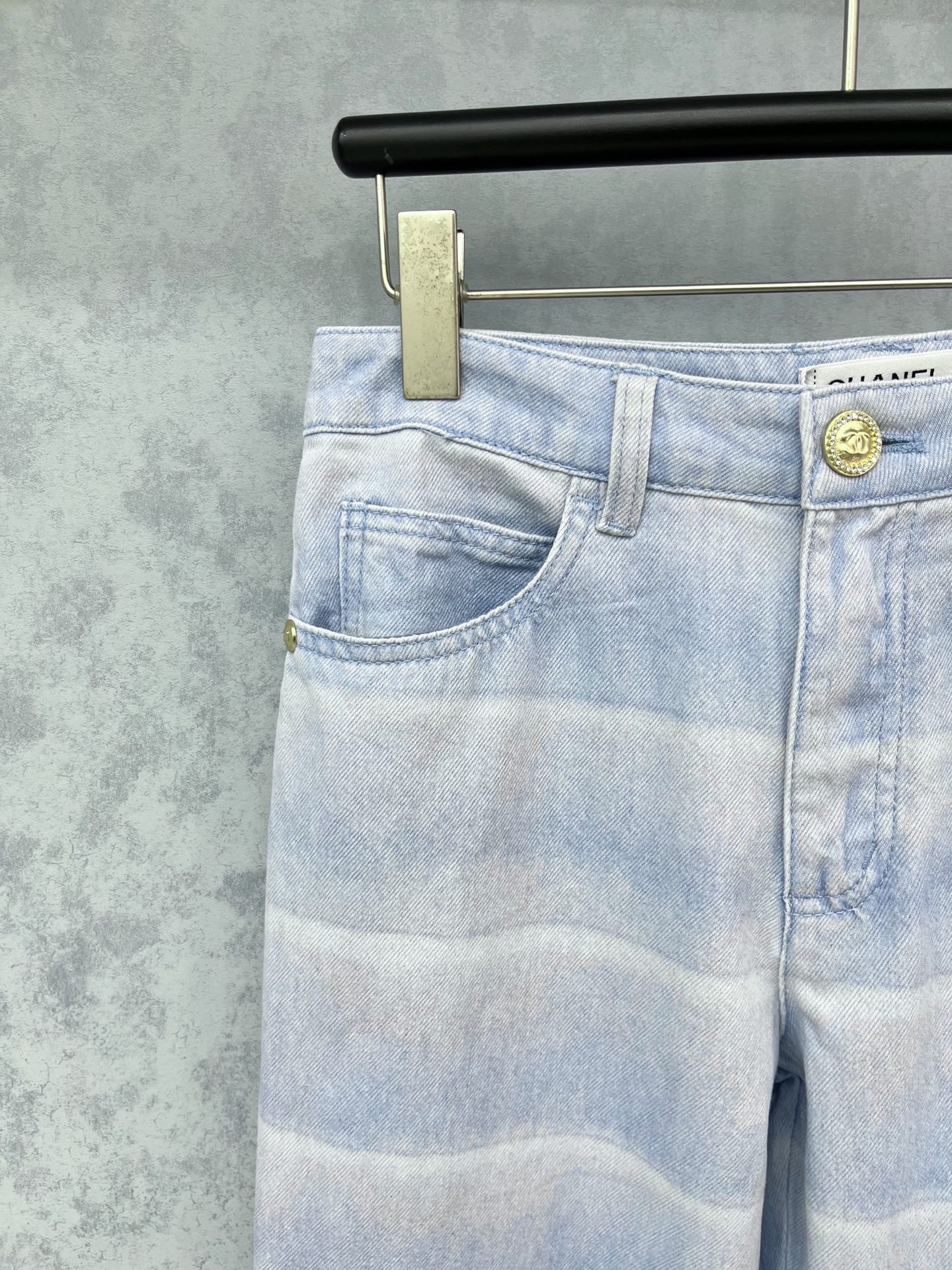 🛒𝐍𝐄𝐖 · 𝟐𝟎𝟐5/爆款现货【原版订制】 Cha*｜25经典条纹渐变色牛仔裤 工艺款 高端设计 进口