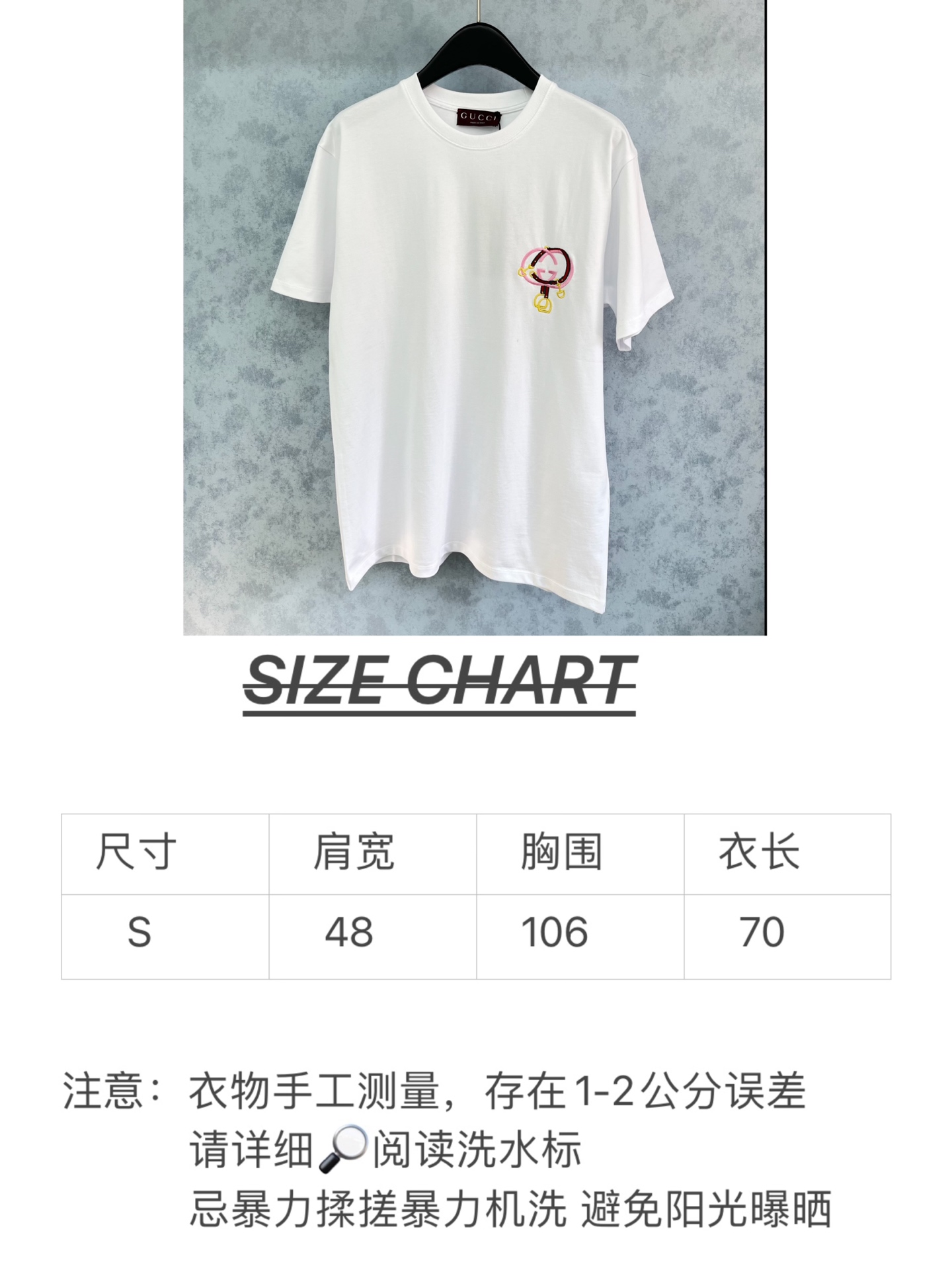 🛒𝐍𝐄𝐖 · 𝟐𝟎𝟐5/爆款现货原单品质 Guc*｜25新品刺绣短袖T恤宽松版型上身巨显瘦！定制最新工艺