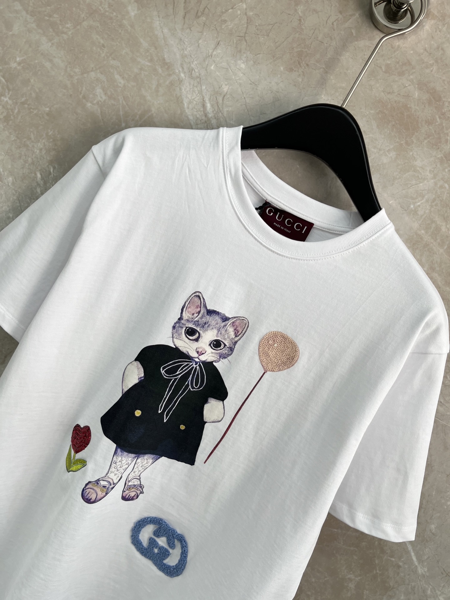 🛒𝐍𝐄𝐖 · 𝟐𝟎𝟐5/爆款现货原单品质 Guc*｜25新品印花刺绣短袖T恤宽松版型上身巨显瘦！定制最新