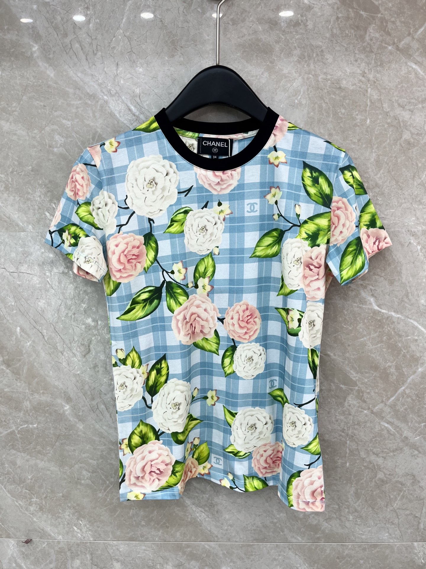 🛒𝐍𝐄𝐖 · 𝟐𝟎𝟐6/爆款现货原单品质 Chane*｜精致工艺印花短袖T恤高订面料 亲肤透气舒适标志性