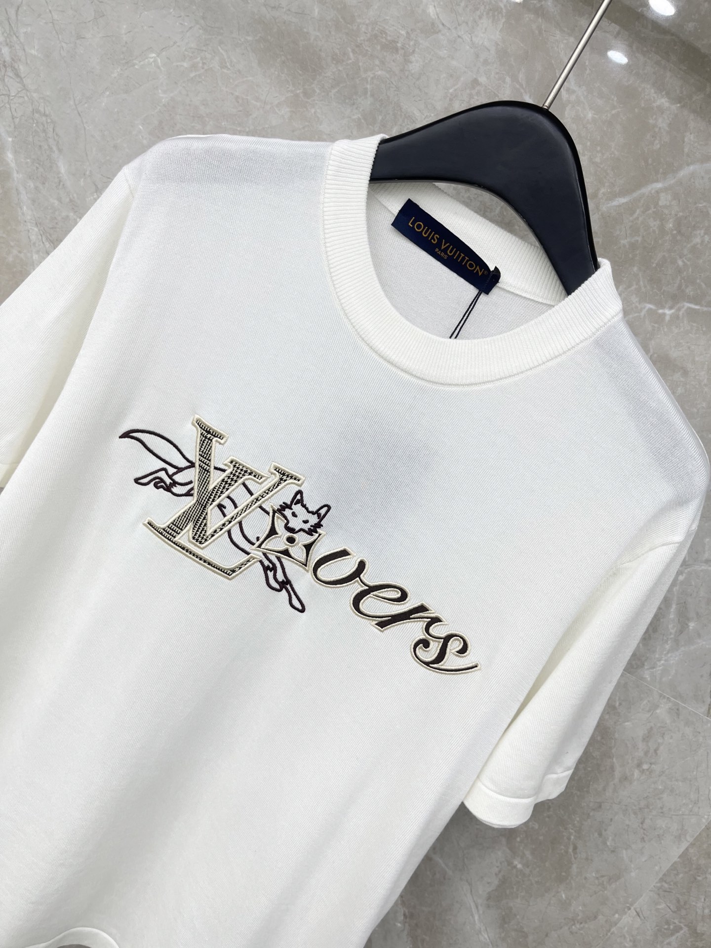 🛒𝐍𝐄𝐖 · 𝟐𝟎𝟐6/爆款现货【原版定制】LV ｜2026圆领老花刺绣针织短袖 男女同款定制YB材质 