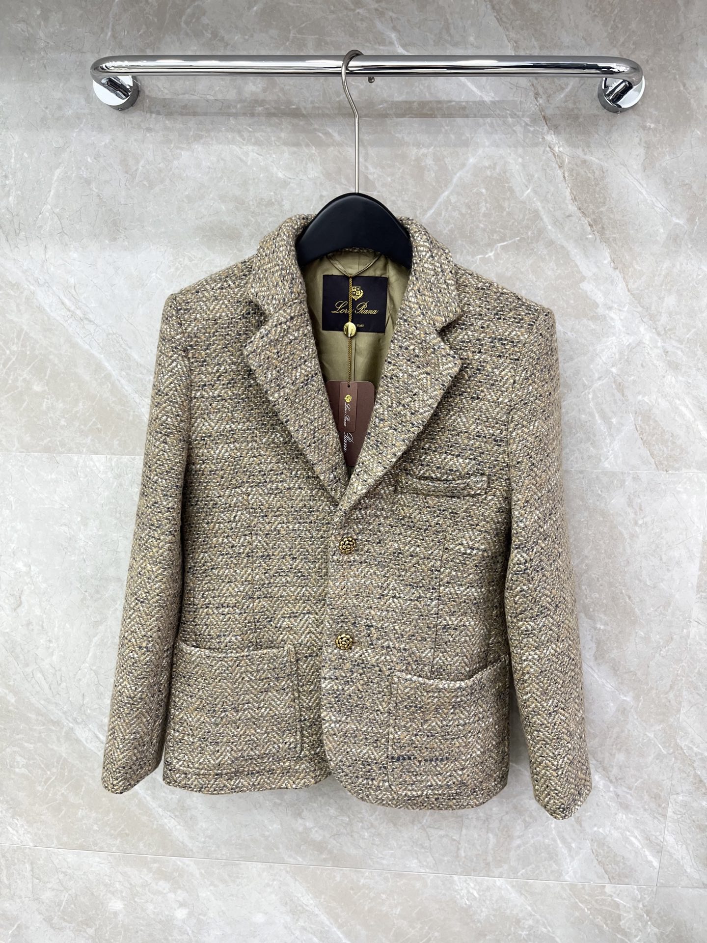 🛒𝐍𝐄𝐖 · 𝟐𝟎𝟐6/爆款现货原单品质 Lp*｜26早春新品粗花呢翻领外套混色纱线设计 大工厂订制！羊