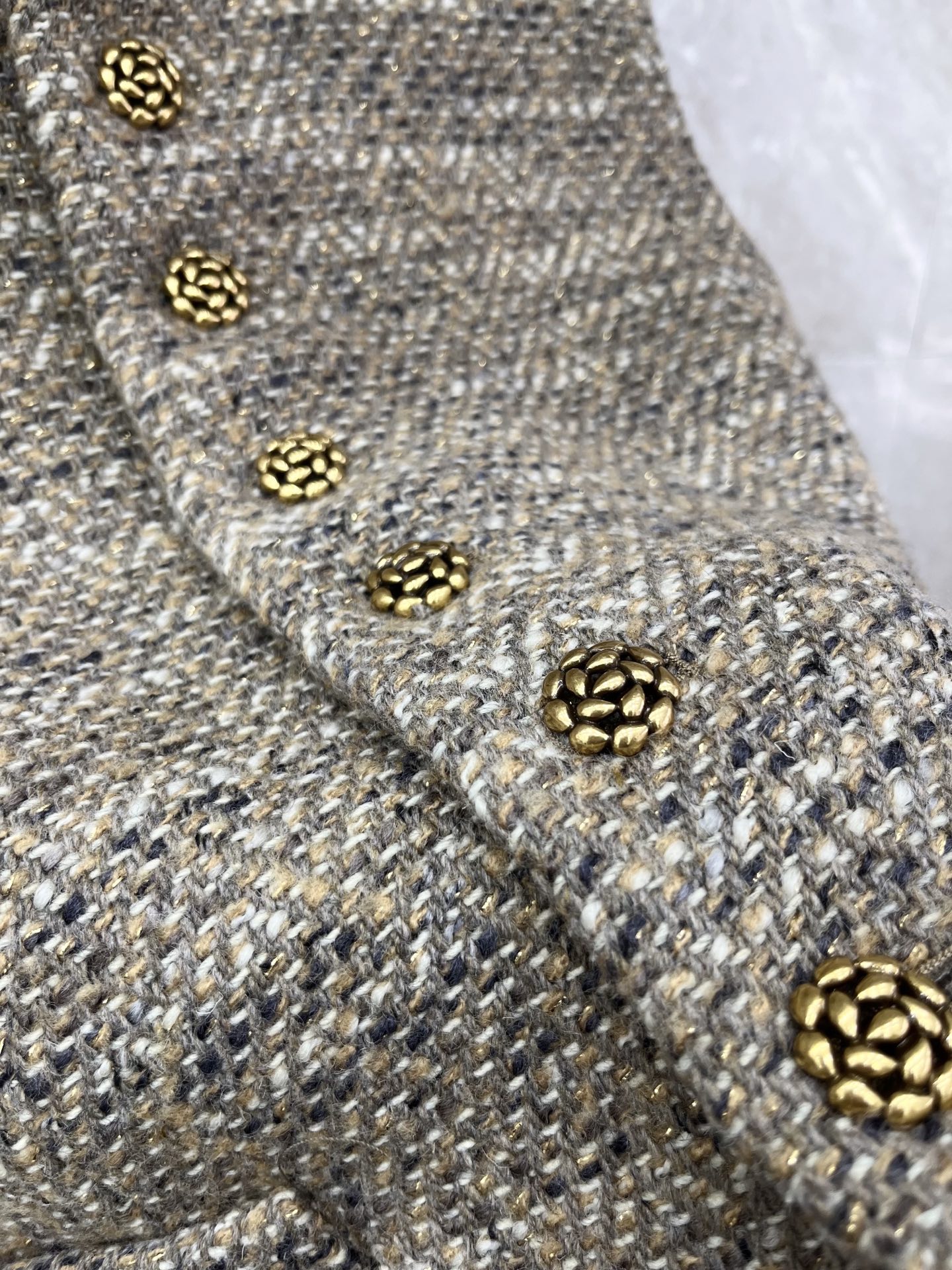 🛒𝐍𝐄𝐖 · 𝟐𝟎𝟐6/爆款现货原单品质 Lp*｜26早春新品粗花呢立领马甲外套混色纱线设计 大工厂订制