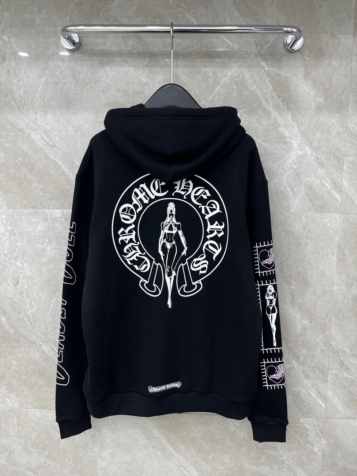 🛒𝐍𝐄𝐖 · 𝟐𝟎𝟐5/爆款现货原单品质 克罗星｜25带帽加绒印花新品外套高端定制棉质面料 撞色印花重工