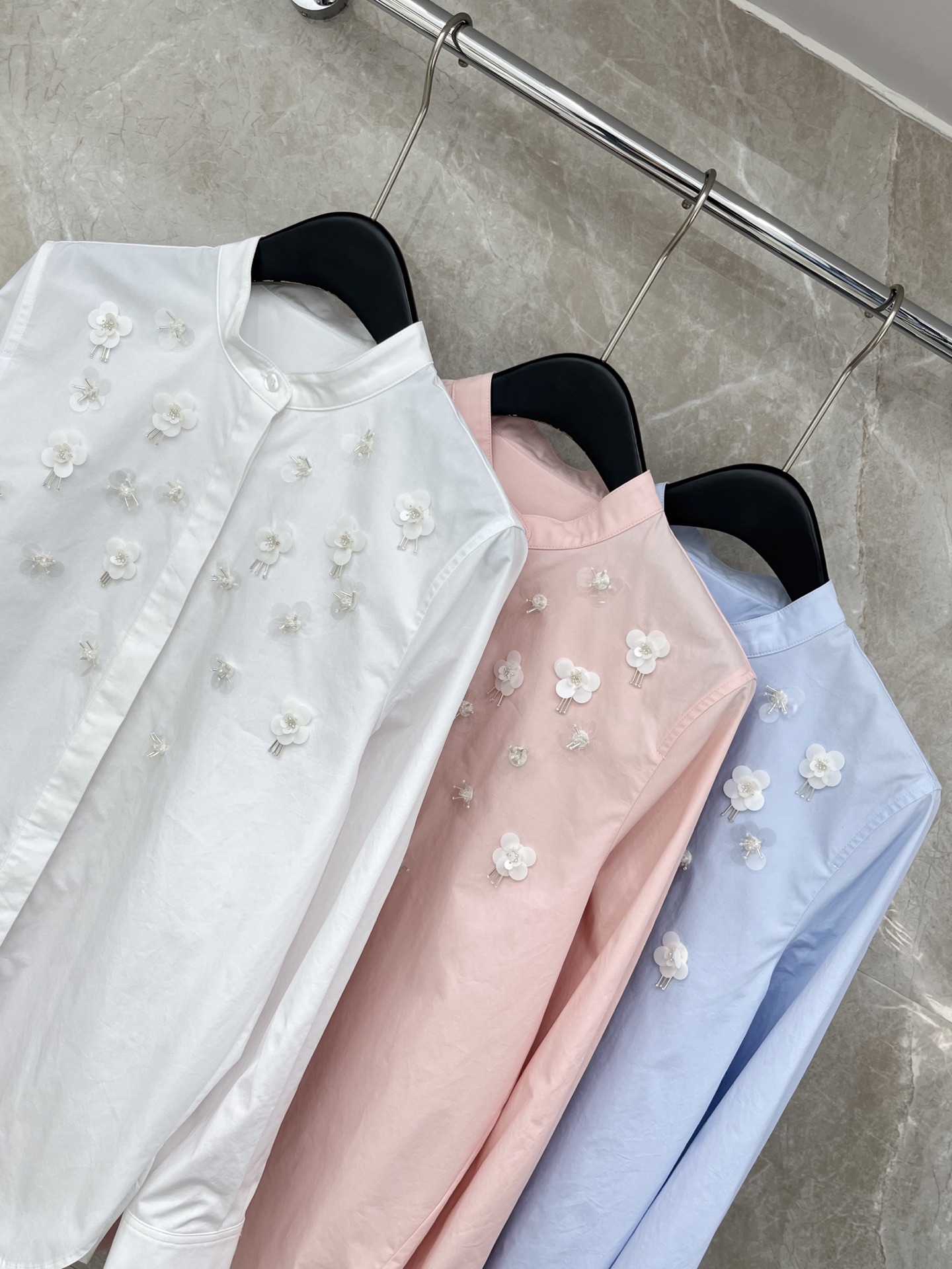 🛒𝐍𝐄𝐖 · 𝟐𝟎𝟐6/爆款现货原单品质 小众*｜2026新品长袖法式手工订珠衬衫精致甜美风设计 高级肌