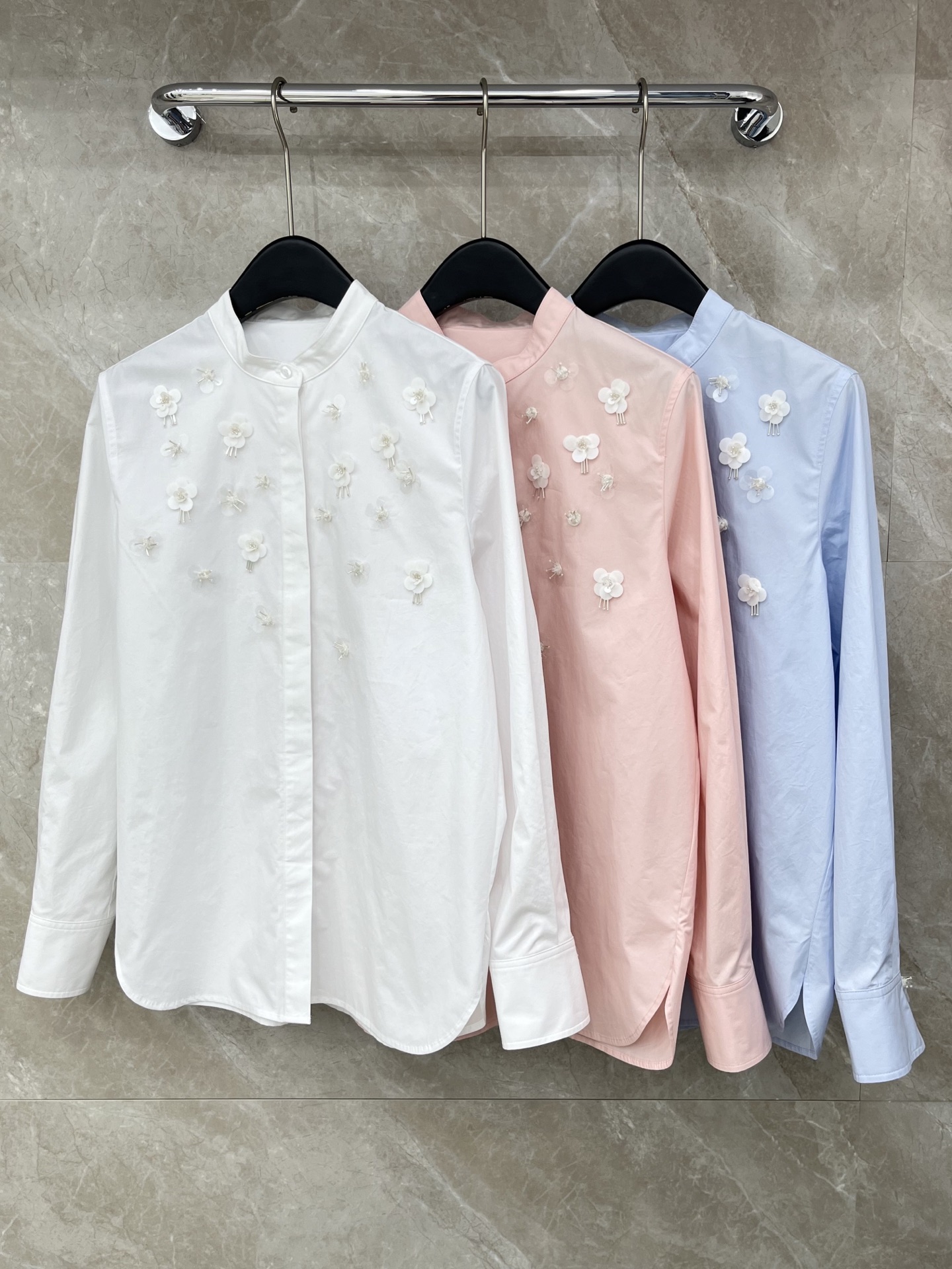 🛒𝐍𝐄𝐖 · 𝟐𝟎𝟐6/爆款现货原单品质 小众*｜2026新品长袖法式手工订珠衬衫精致甜美风设计 高级肌