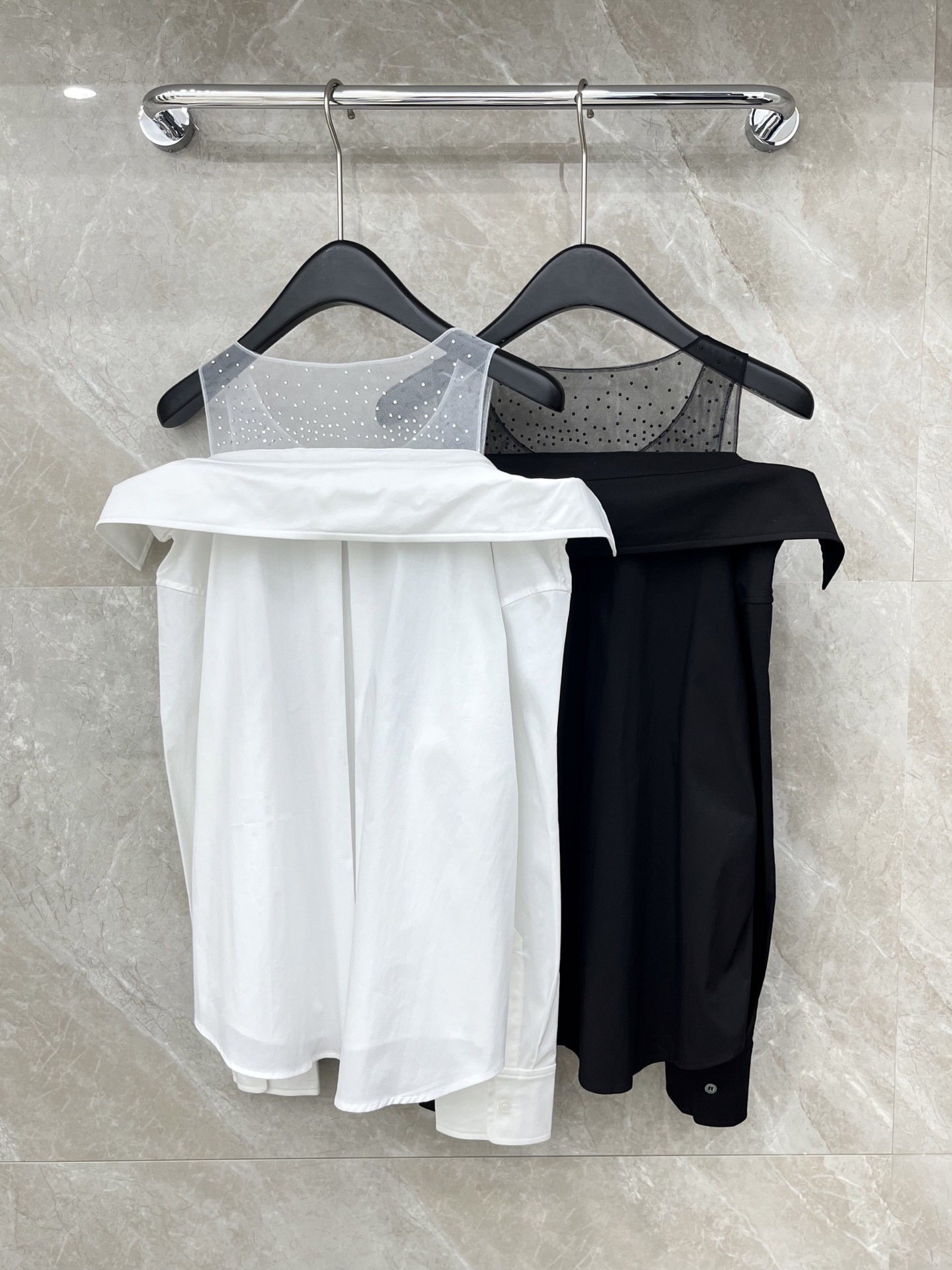 🛒𝐍𝐄𝐖 · 𝟐𝟎𝟐6/爆款现货【早春新款】Alex*｜26新款 重工烫钻假两件长袖衬衫 美式辣妹 它的