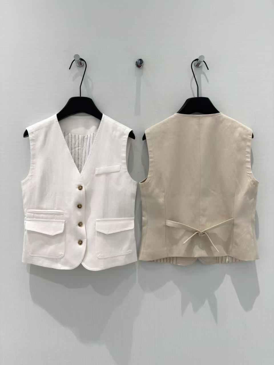 🛒𝐍𝐄𝐖 · 𝟐𝟎𝟐6/爆款现货【春夏上新】设计师｜26新品重工天丝亚麻系带马甲长裤套装！高端定制小背心