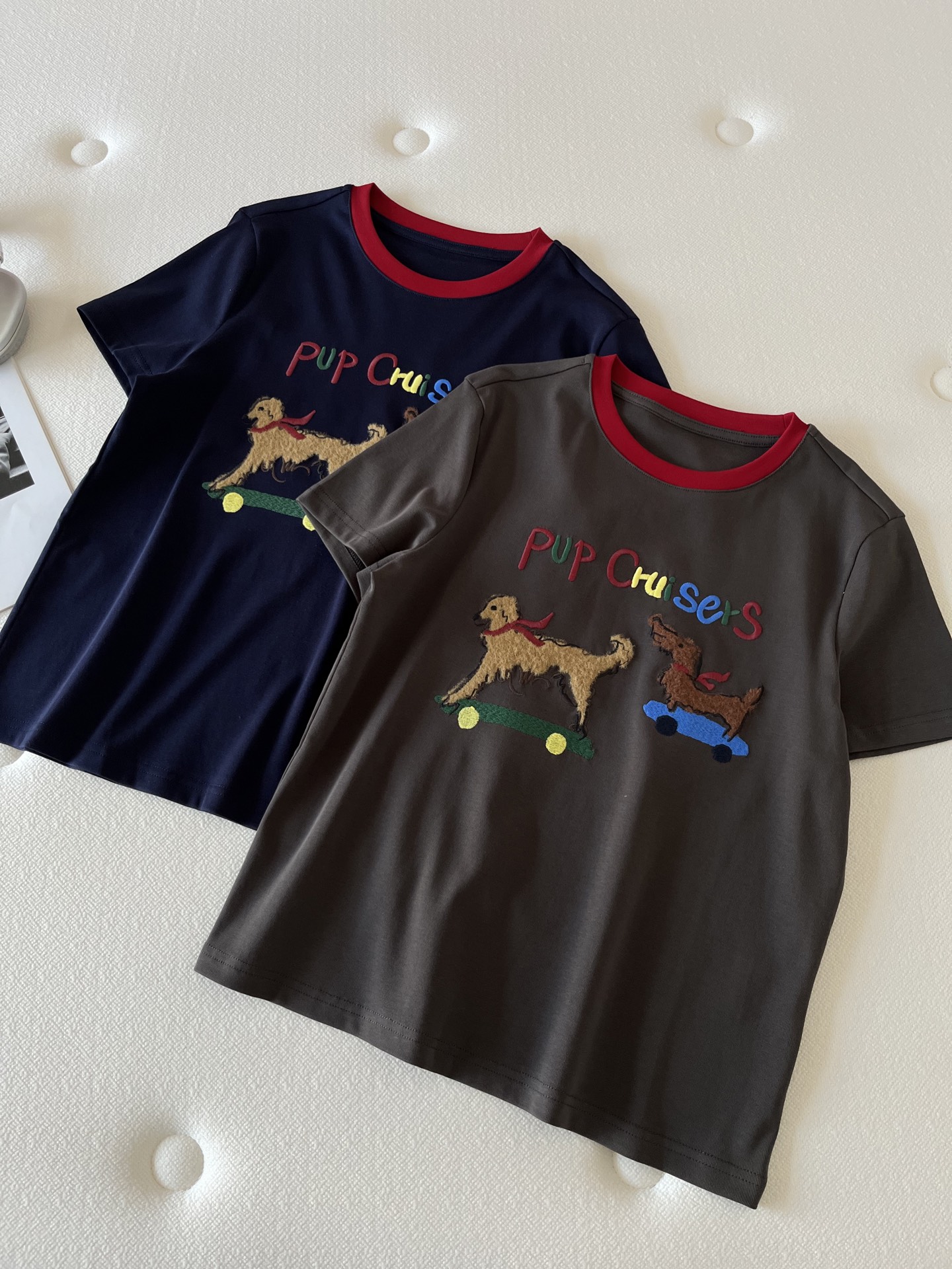 🛒𝐍𝐄𝐖 · 𝟐𝟎𝟐6/爆款现货【春夏上新】 设计师小众｜2026新款立体刺绣工艺款弹力T恤高订面料，百