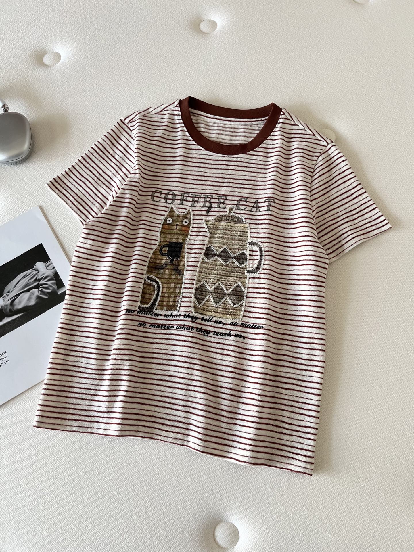 🛒𝐍𝐄𝐖 · 𝟐𝟎𝟐6/爆款现货【春夏上新】 设计师小众｜2026新款立体麦穗轮廓刺绣工艺款弹力T恤高订