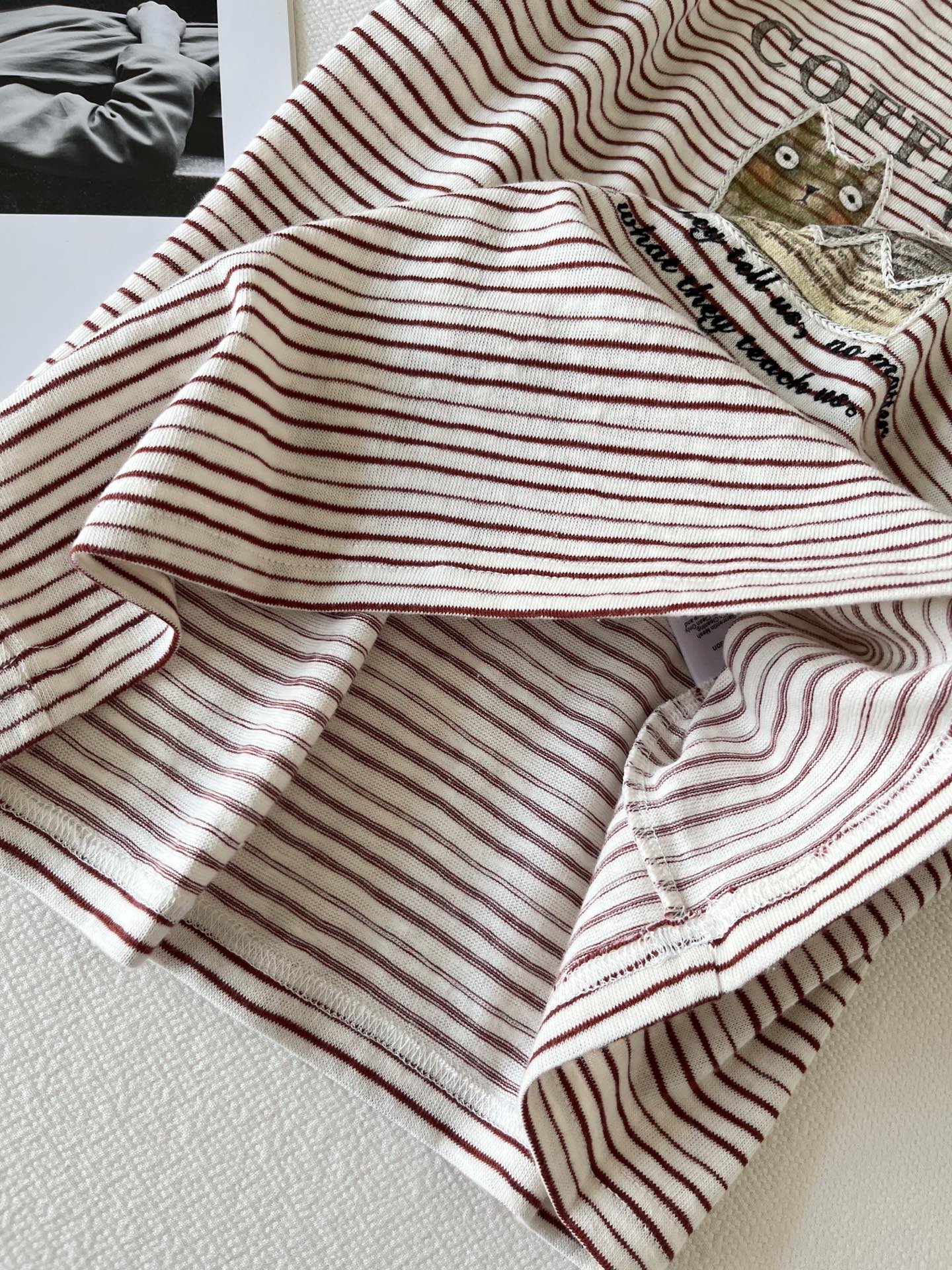 🛒𝐍𝐄𝐖 · 𝟐𝟎𝟐6/爆款现货【春夏上新】 设计师小众｜2026新款立体麦穗轮廓刺绣工艺款弹力T恤高订