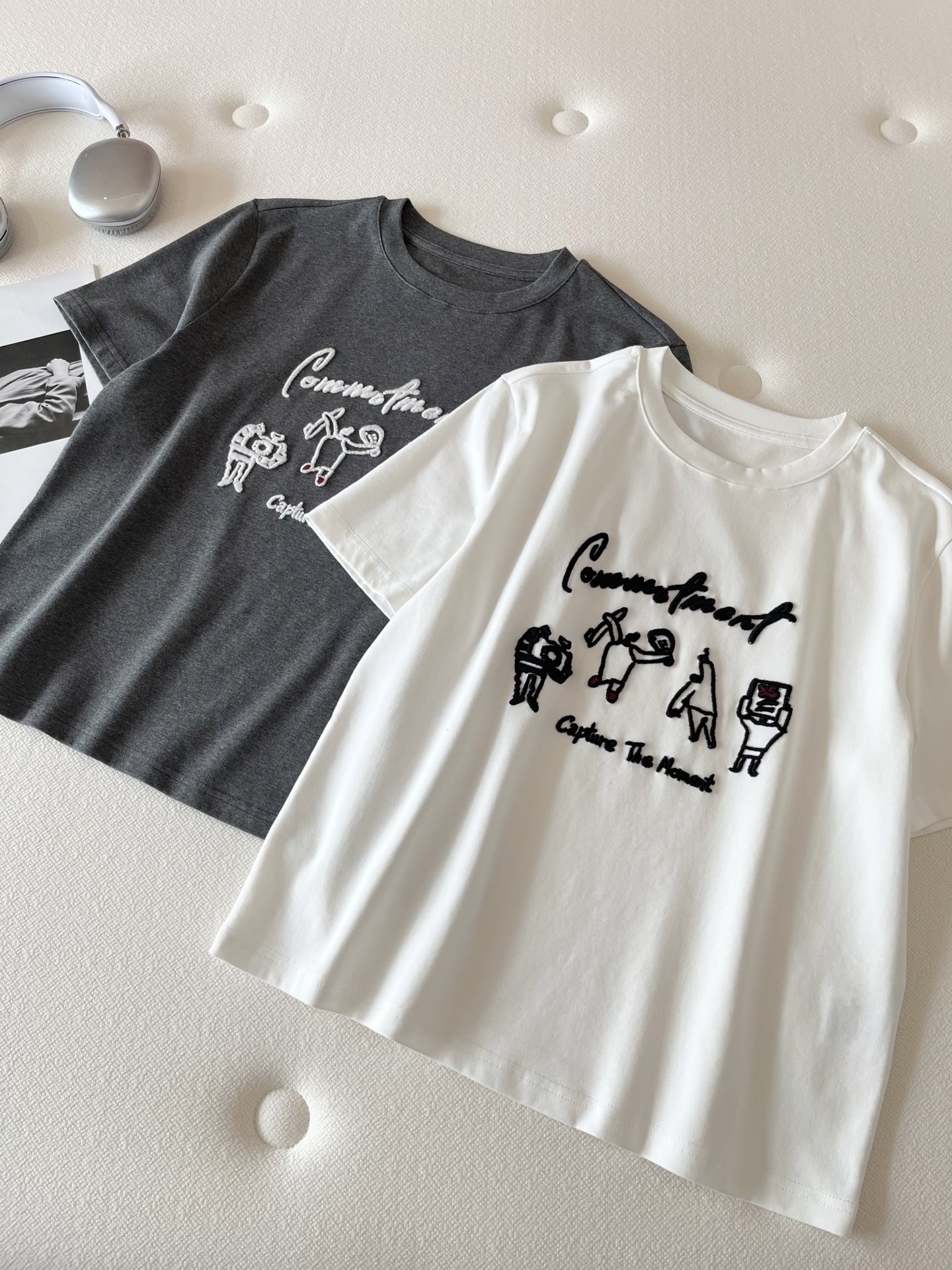 🛒𝐍𝐄𝐖 · 𝟐𝟎𝟐6/爆款现货【春夏上新】 设计师小众｜2026新款立体钩花刺绣工艺款弹力T恤高订面料