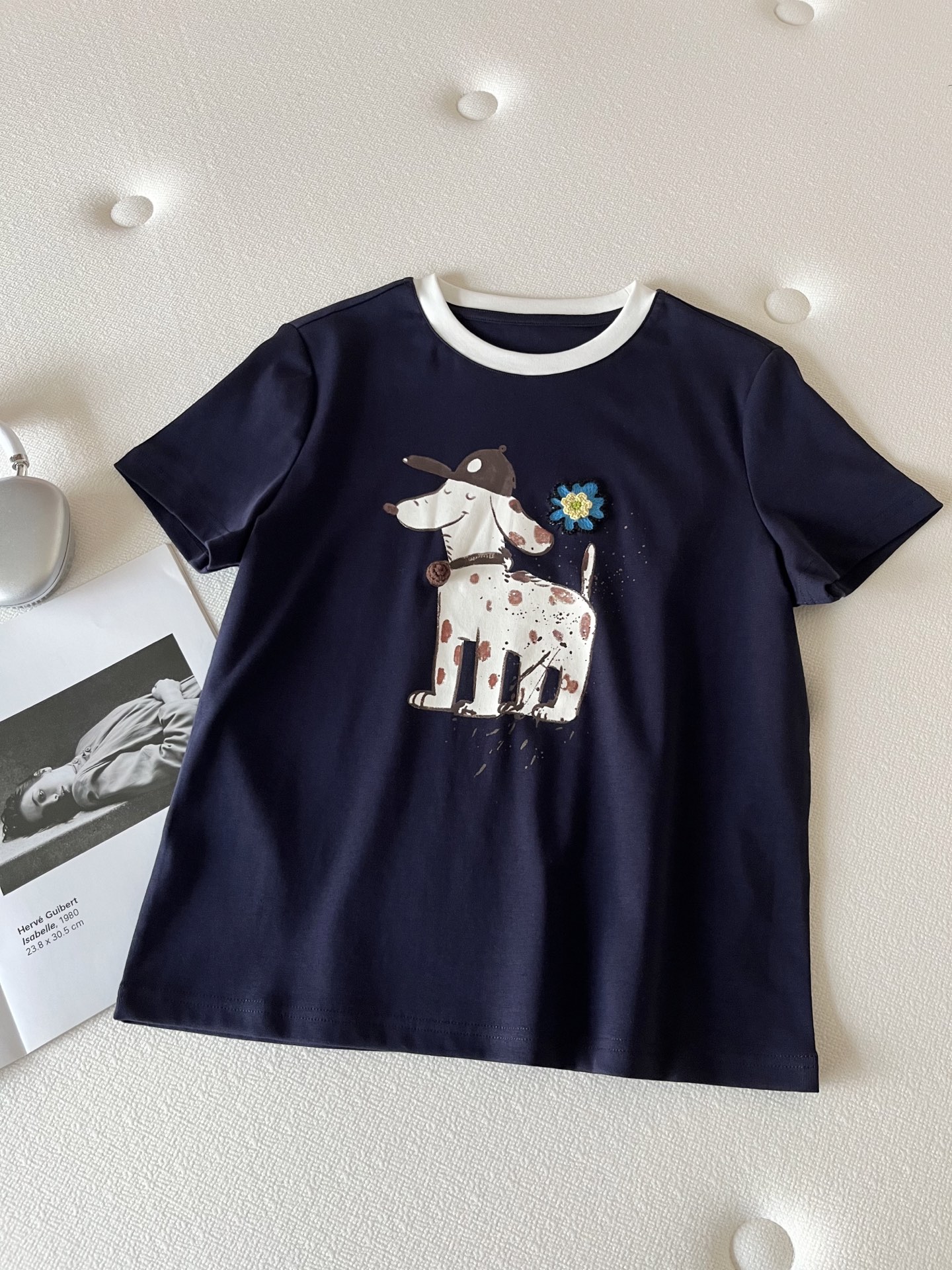 🛒𝐍𝐄𝐖 · 𝟐𝟎𝟐6/爆款现货【春夏上新】 设计师小众｜2026新款撞色立体手工钩花工艺款弹力T恤高订