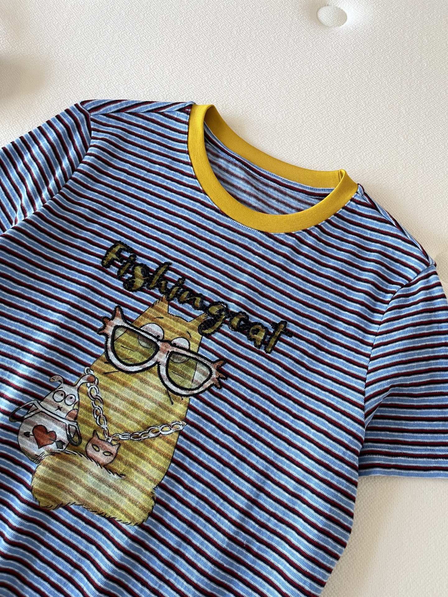 🛒𝐍𝐄𝐖 · 𝟐𝟎𝟐6/爆款现货【春夏上新】 设计师小众｜2026新款立体麦穗轮廓刺绣工艺款弹力T恤高订