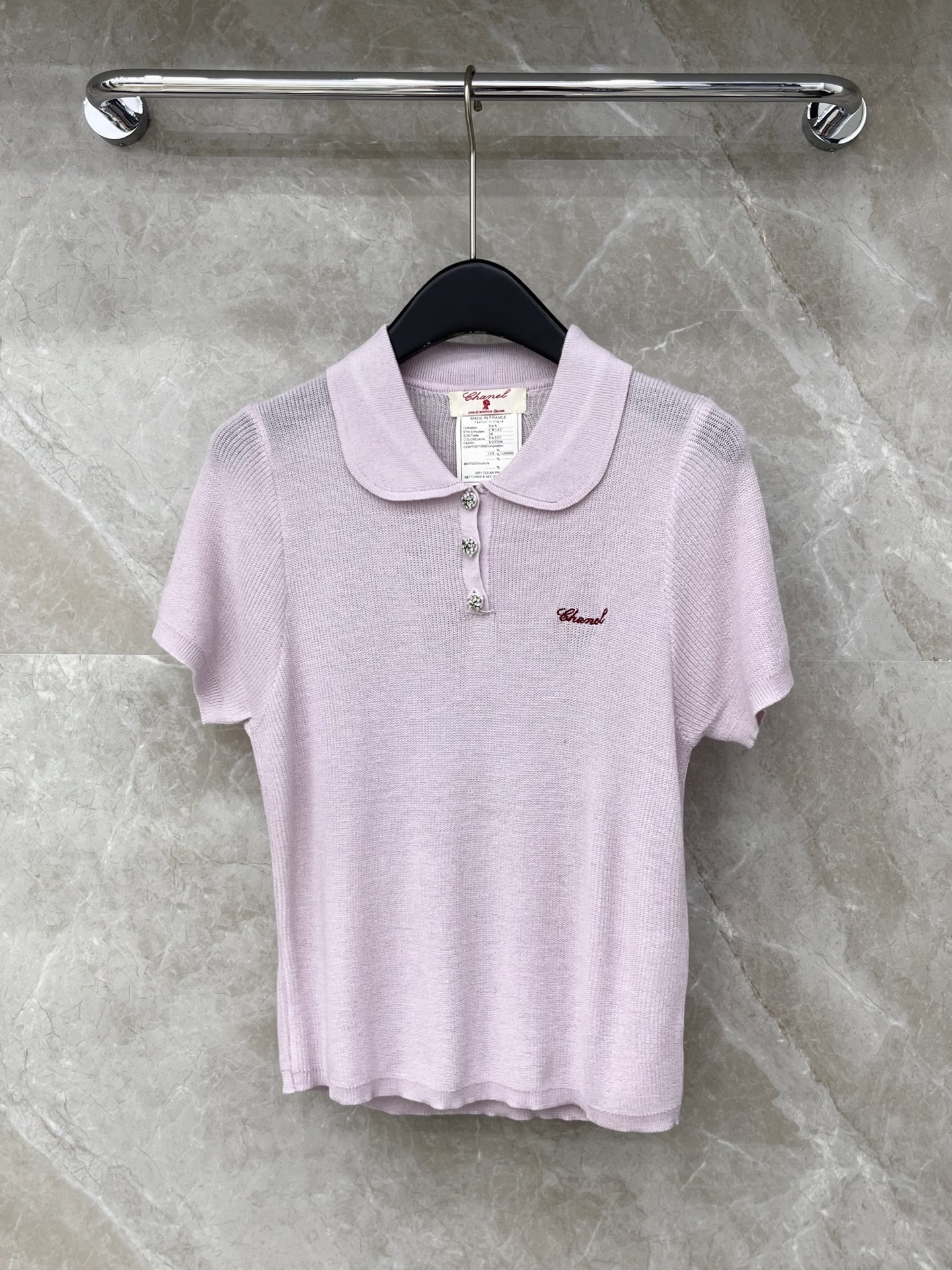 🛒𝐍𝐄𝐖 · 𝟐𝟎𝟐6/爆款现货设计师 小众｜26新品娃娃领羊绒针织短袖叠穿王炸单品，精致常规版型上身巨