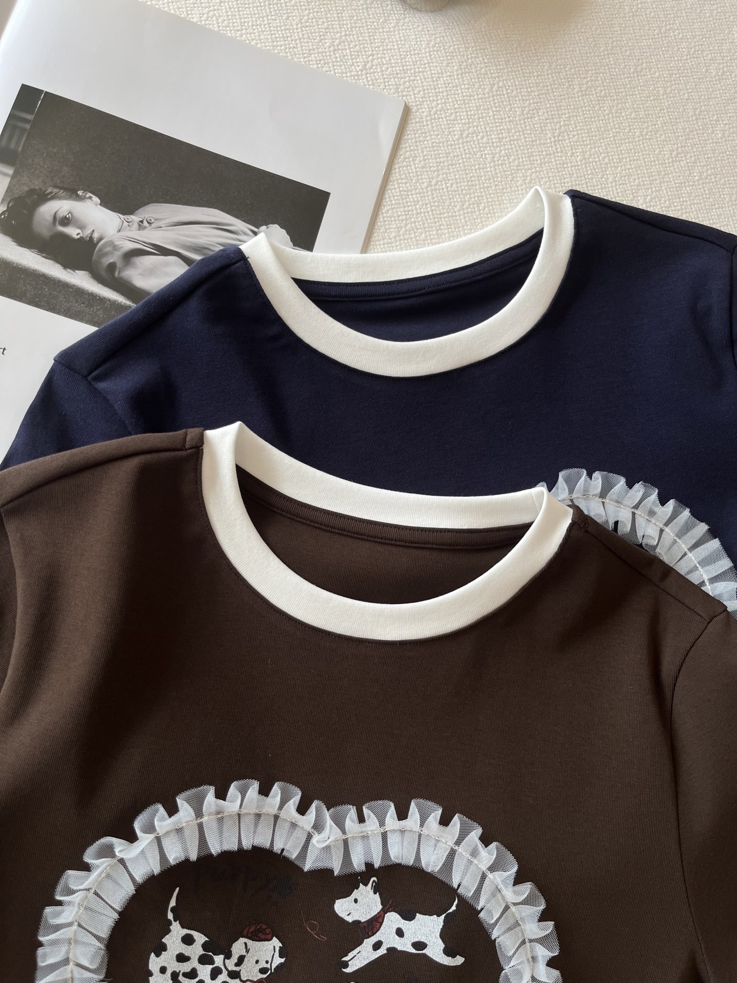 🛒𝐍𝐄𝐖 · 𝟐𝟎𝟐6/爆款现货【春夏上新】 设计师小众｜2026新款网纱立体爱心工艺款弹力T恤高订面料