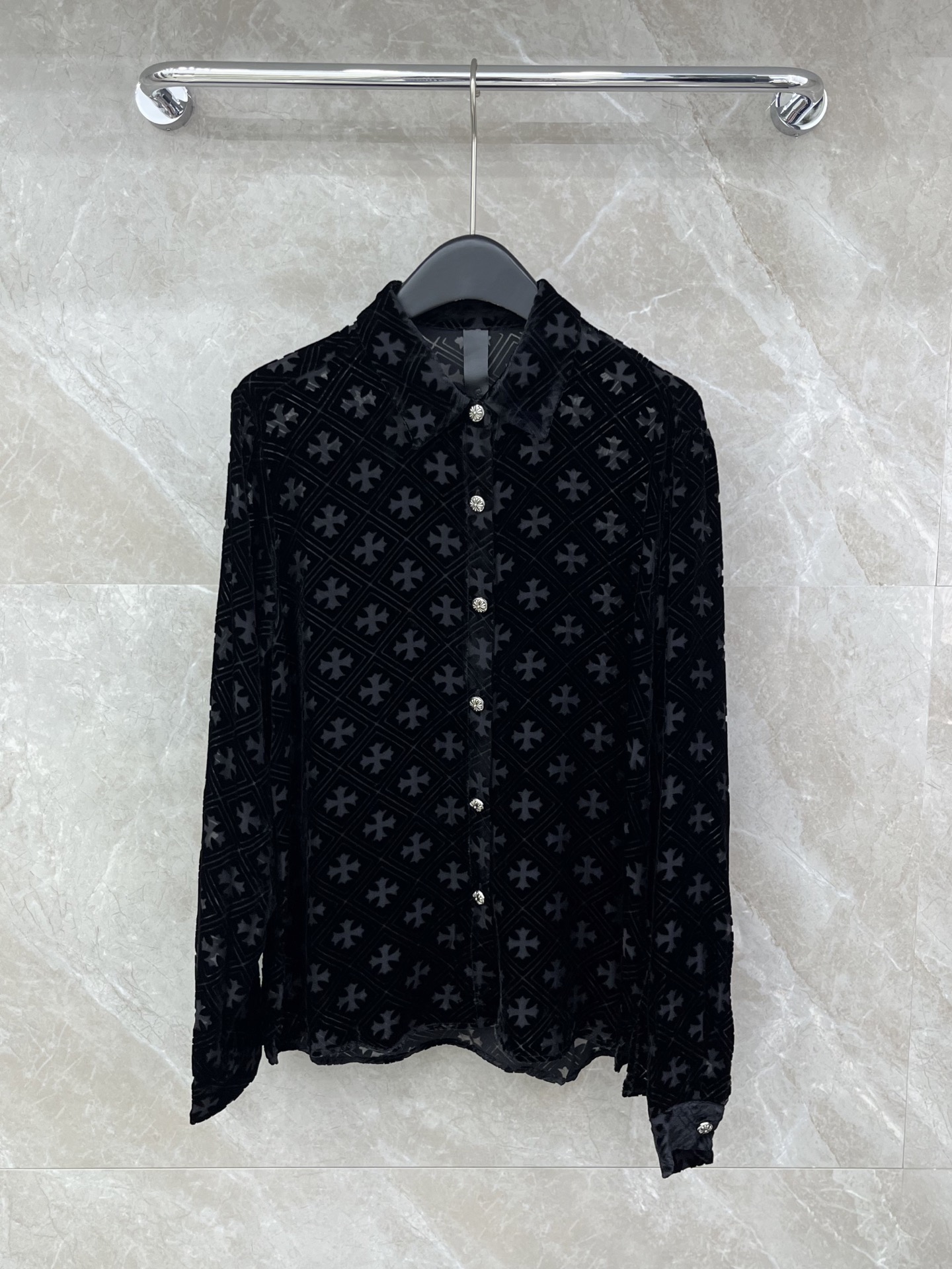 🛒𝐍𝐄𝐖 · 𝟐𝟎𝟐6/爆款现货原单品质 克罗星｜2026新品十字架真丝丝绒衬衫外套 系列款定制YB材质