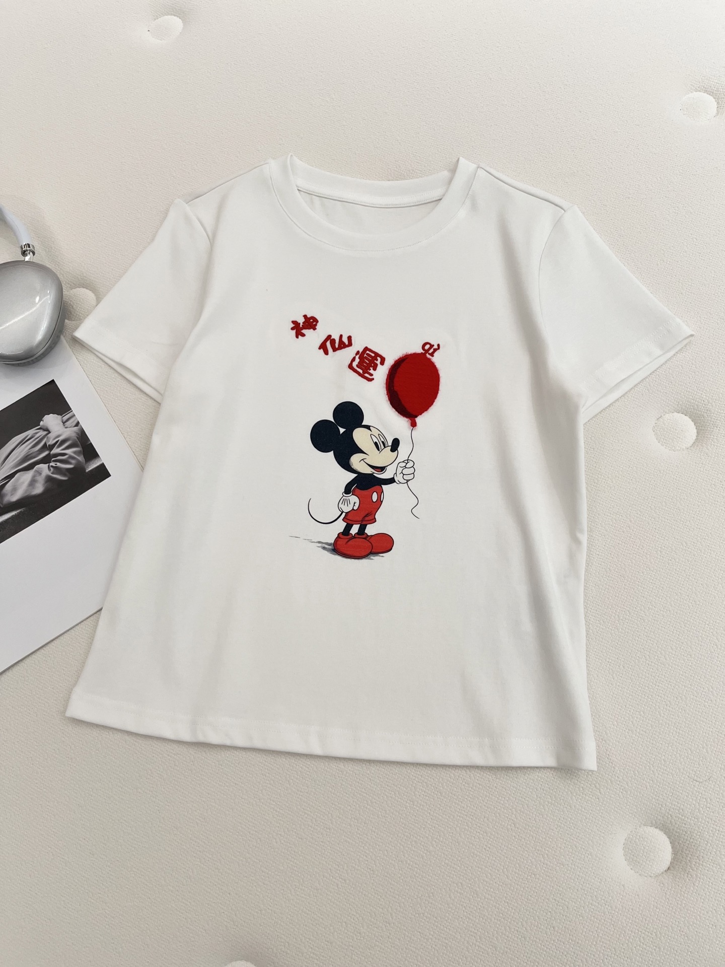 🛒𝐍𝐄𝐖 · 𝟐𝟎𝟐6/爆款现货【春夏上新】 设计师小众｜2026新款米奇限定刺绣工艺款弹力T恤高订面料