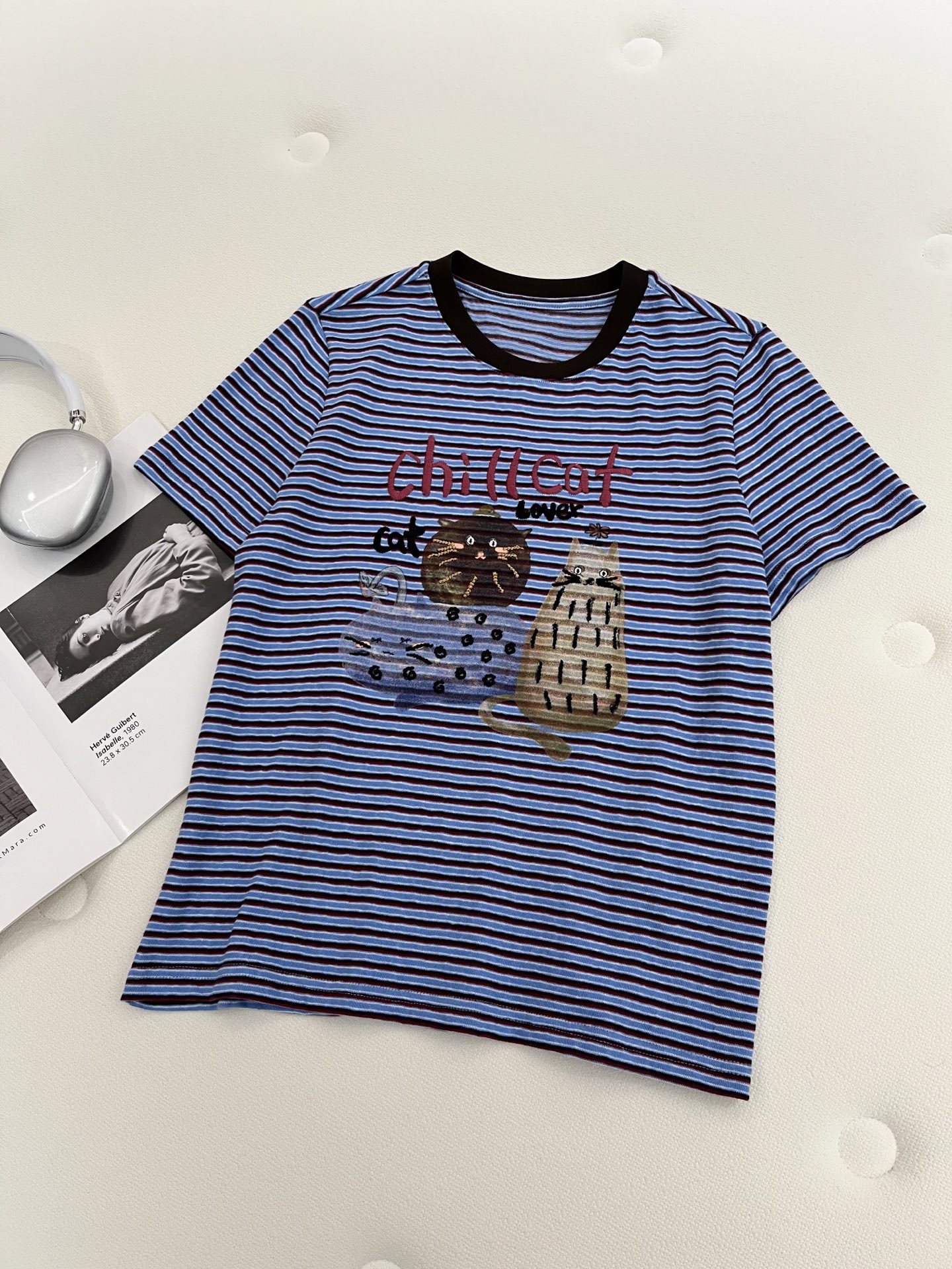 🛒𝐍𝐄𝐖 · 𝟐𝟎𝟐6/爆款现货【春夏上新】 设计师小众｜2026新款立体圈线刺绣工艺款弹力T恤高订面料
